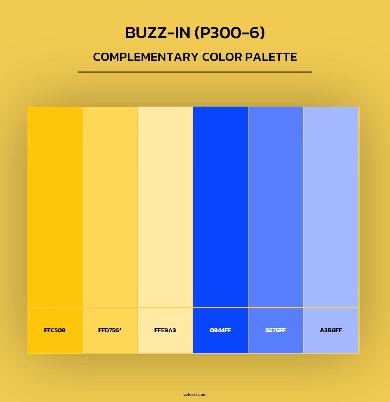 Buzz-In (P300-6) - Complementary Color Palette