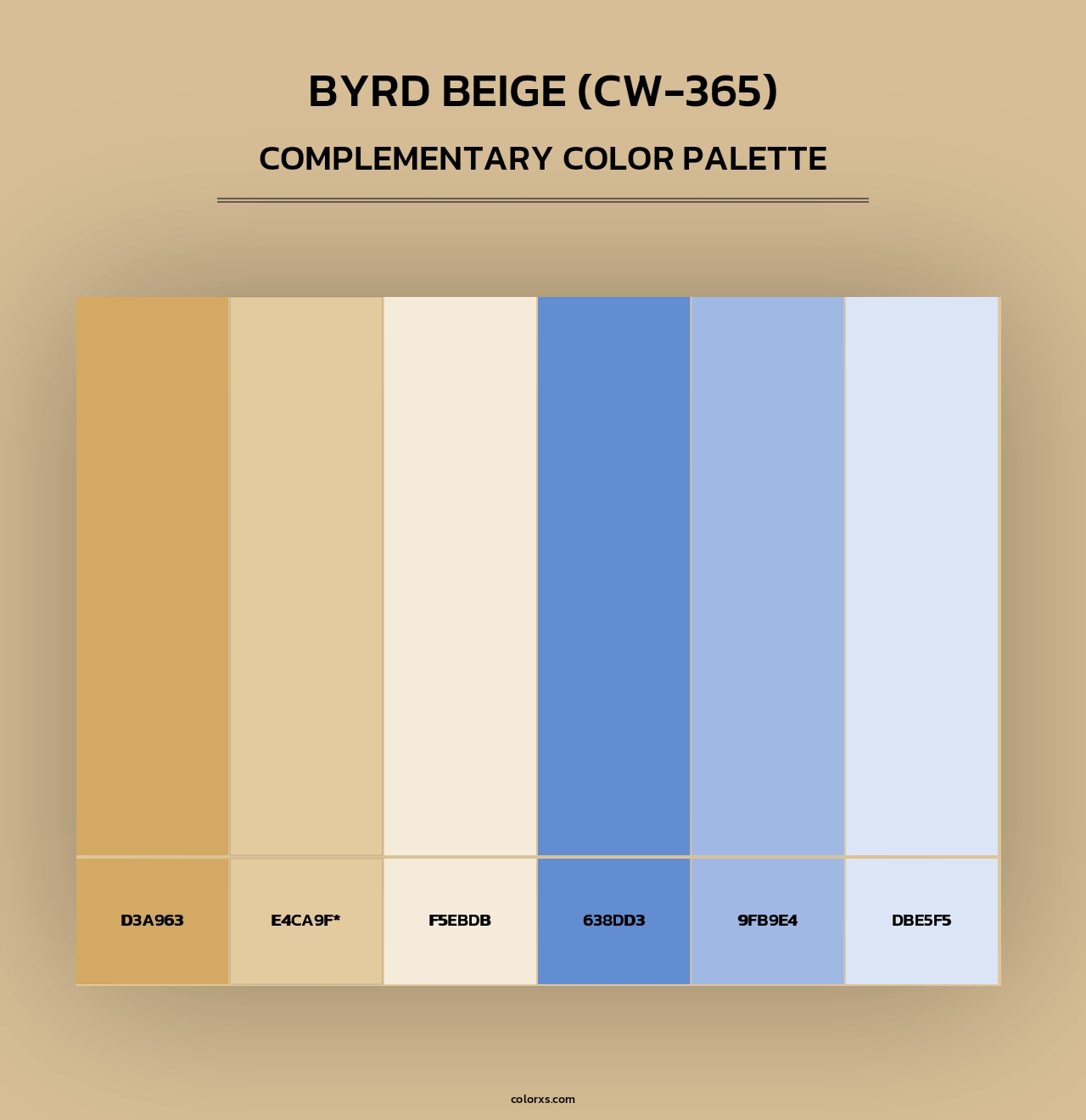 Byrd Beige (CW-365) - Complementary Color Palette