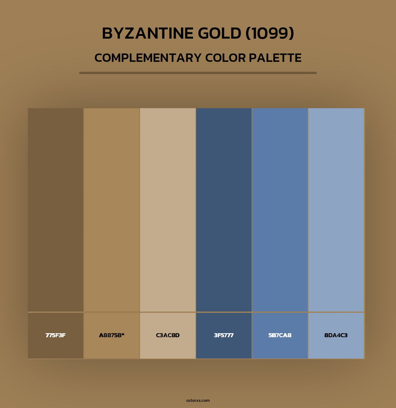 Byzantine Gold (1099) - Complementary Color Palette