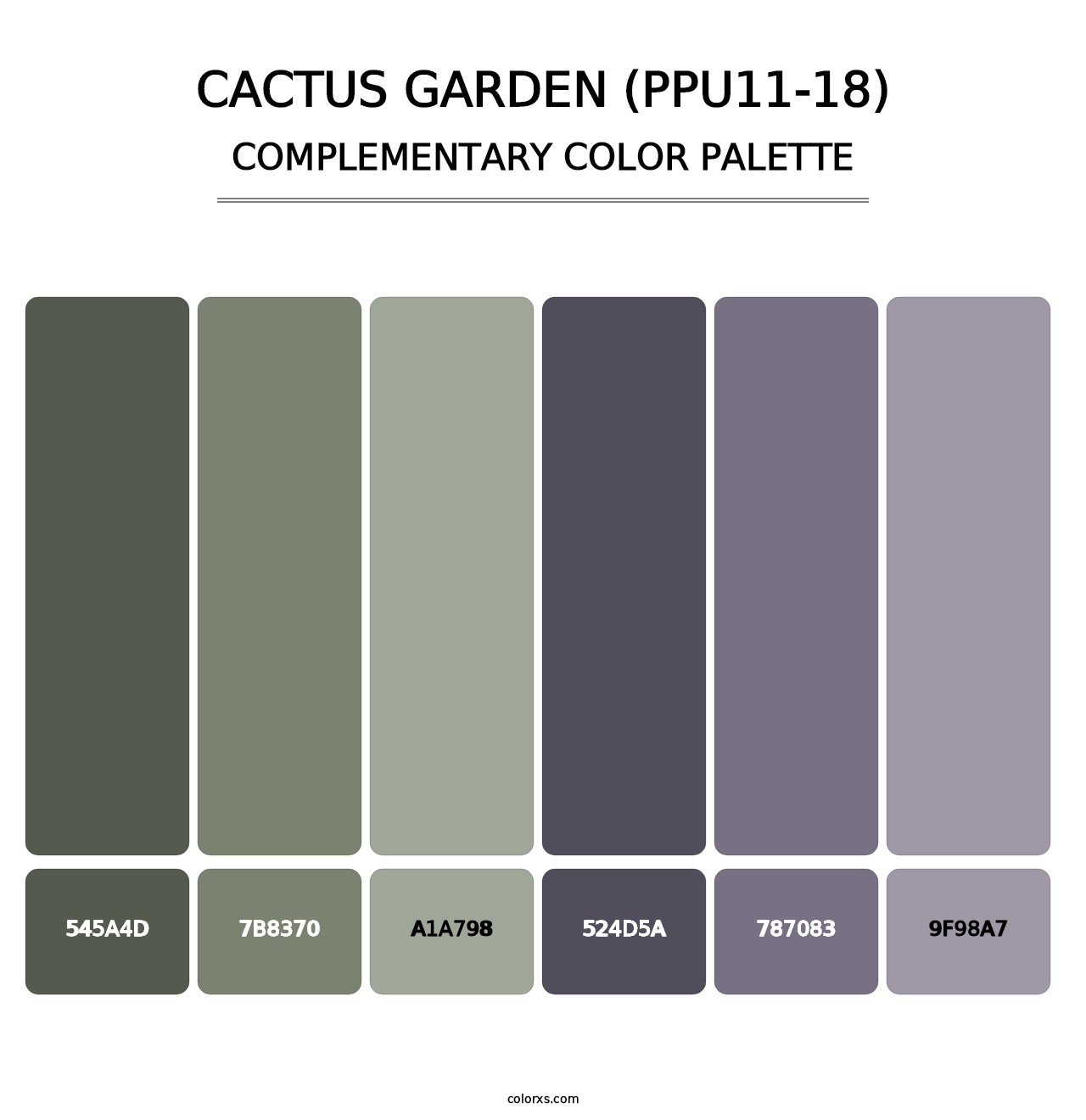 Cactus Garden (PPU11-18) - Complementary Color Palette
