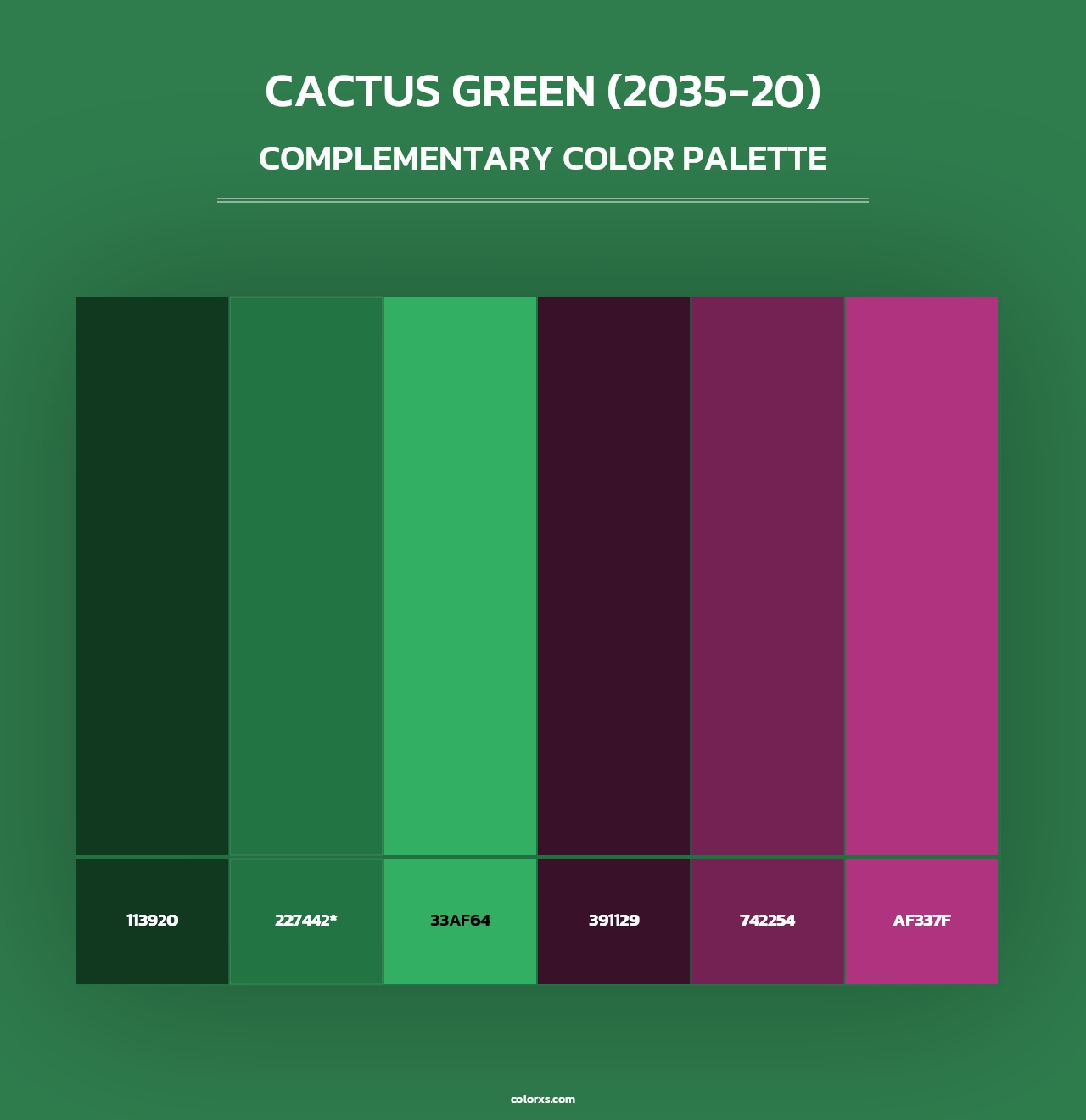 Cactus Green (2035-20) - Complementary Color Palette