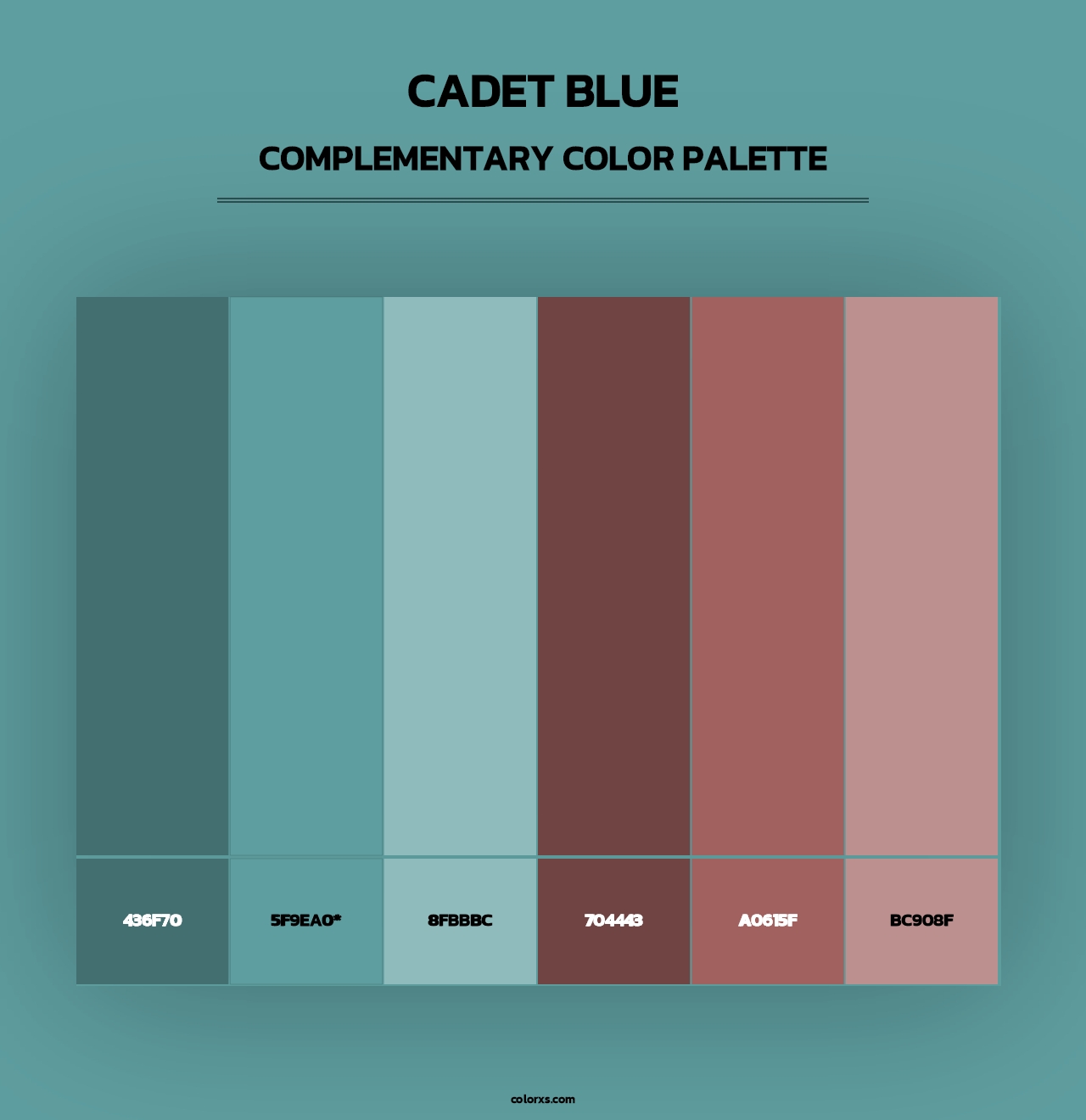 Cadet Blue - Complementary Color Palette