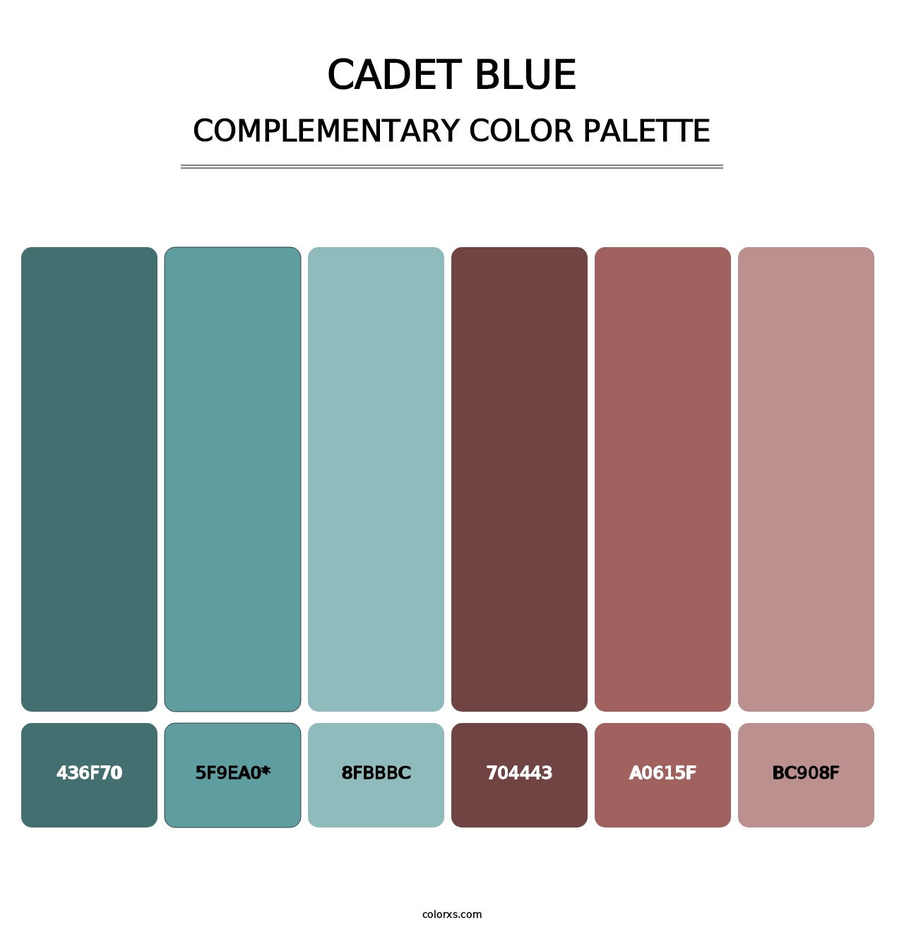 Cadet Blue - Complementary Color Palette