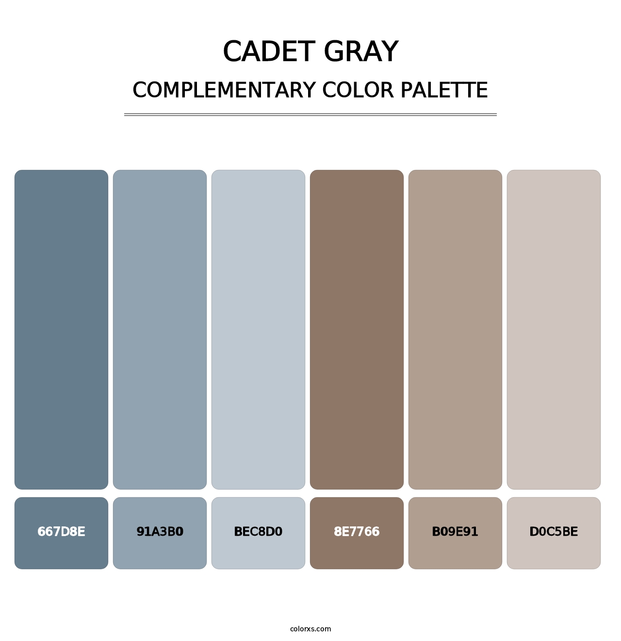 Cadet Gray - Complementary Color Palette