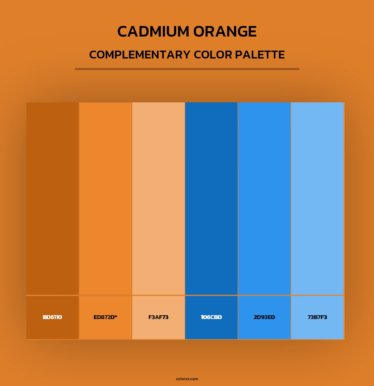 Cadmium Orange - Complementary Color Palette