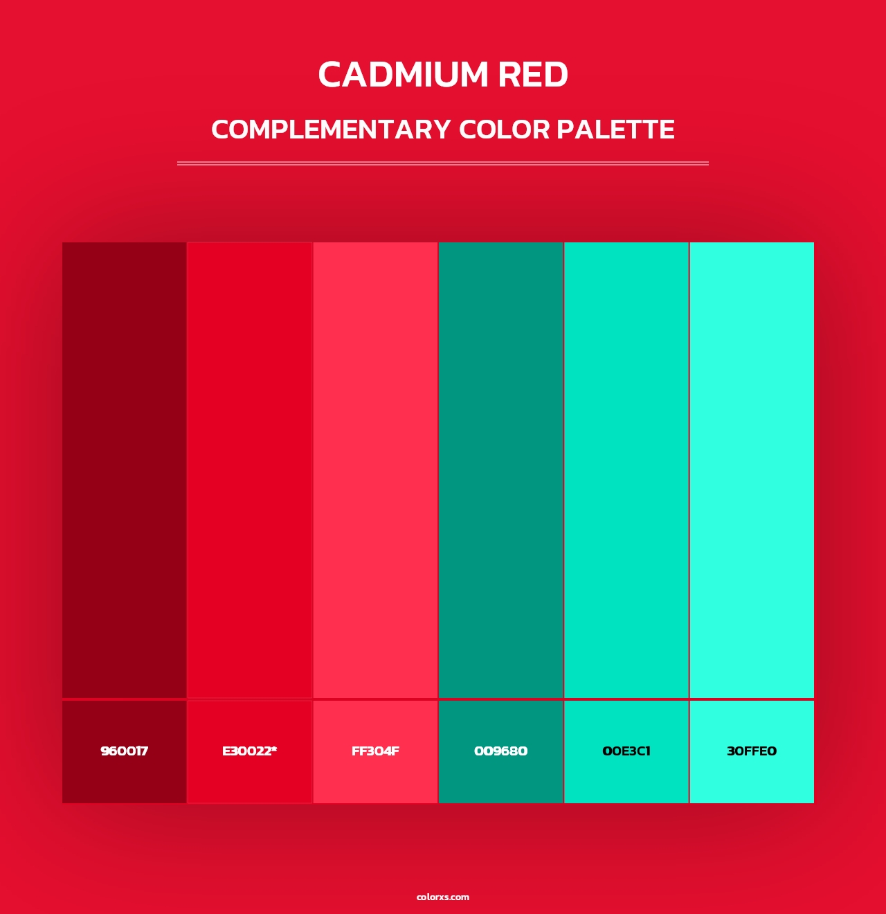 Cadmium Red - Complementary Color Palette