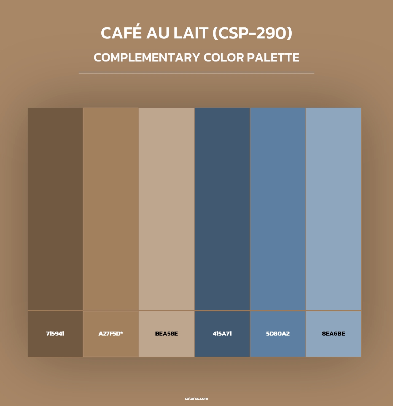 Café au Lait (CSP-290) - Complementary Color Palette