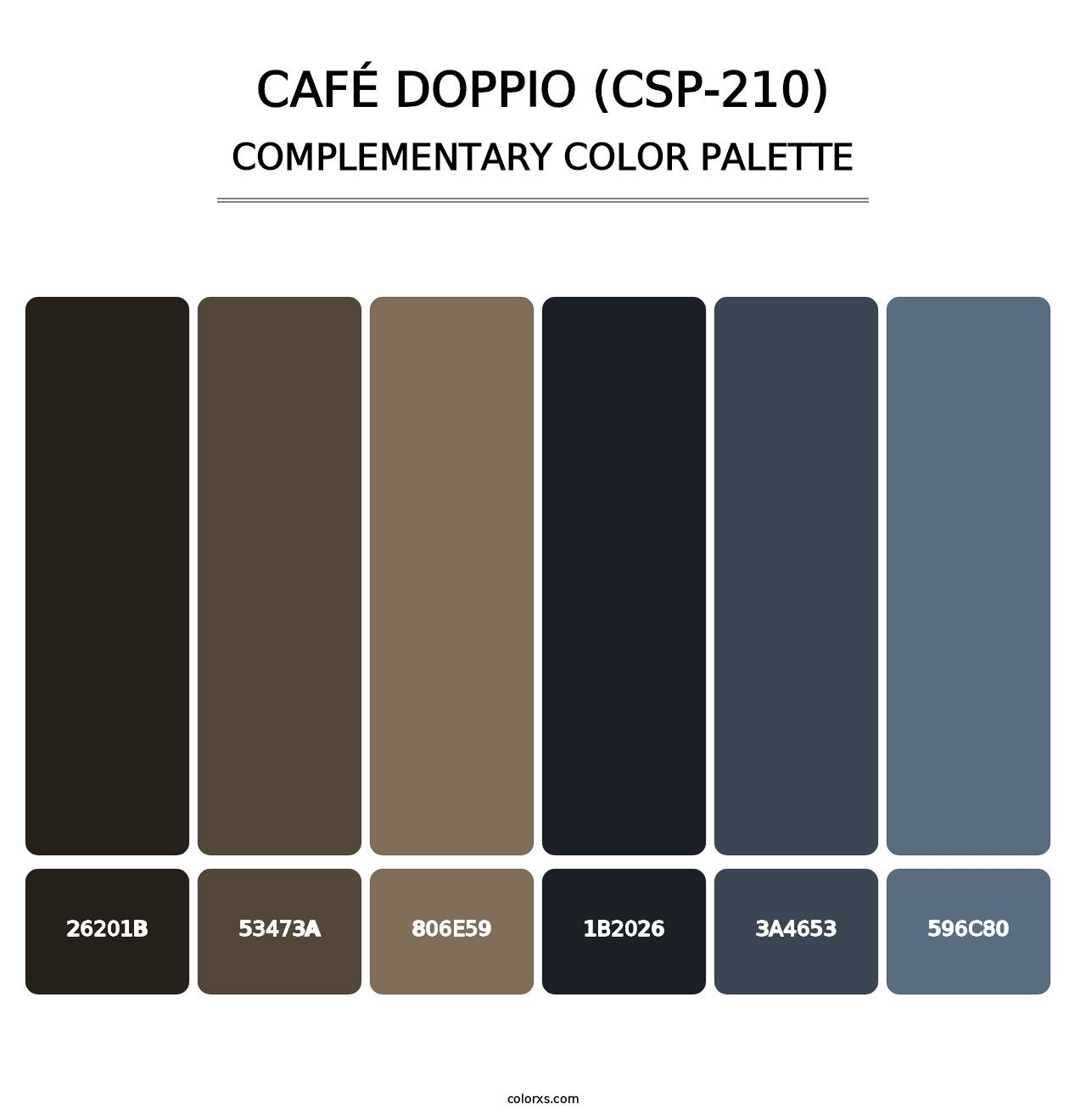 Café Doppio (CSP-210) - Complementary Color Palette