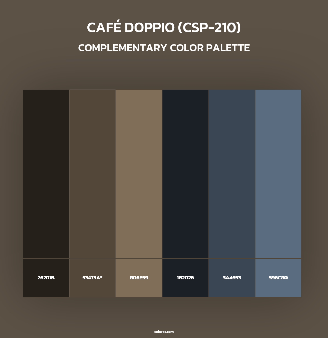 Café Doppio (CSP-210) - Complementary Color Palette