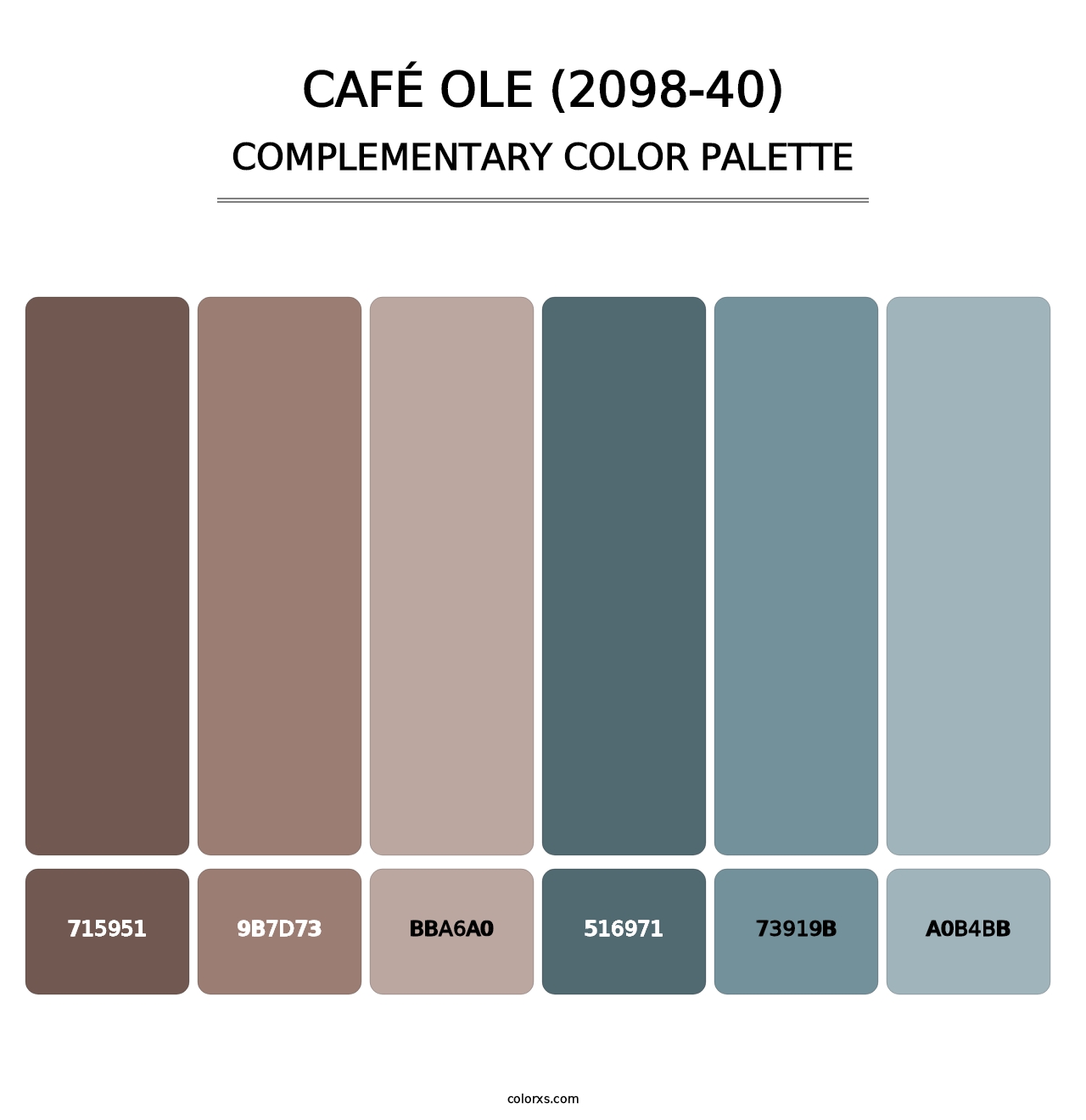 Café Ole (2098-40) - Complementary Color Palette
