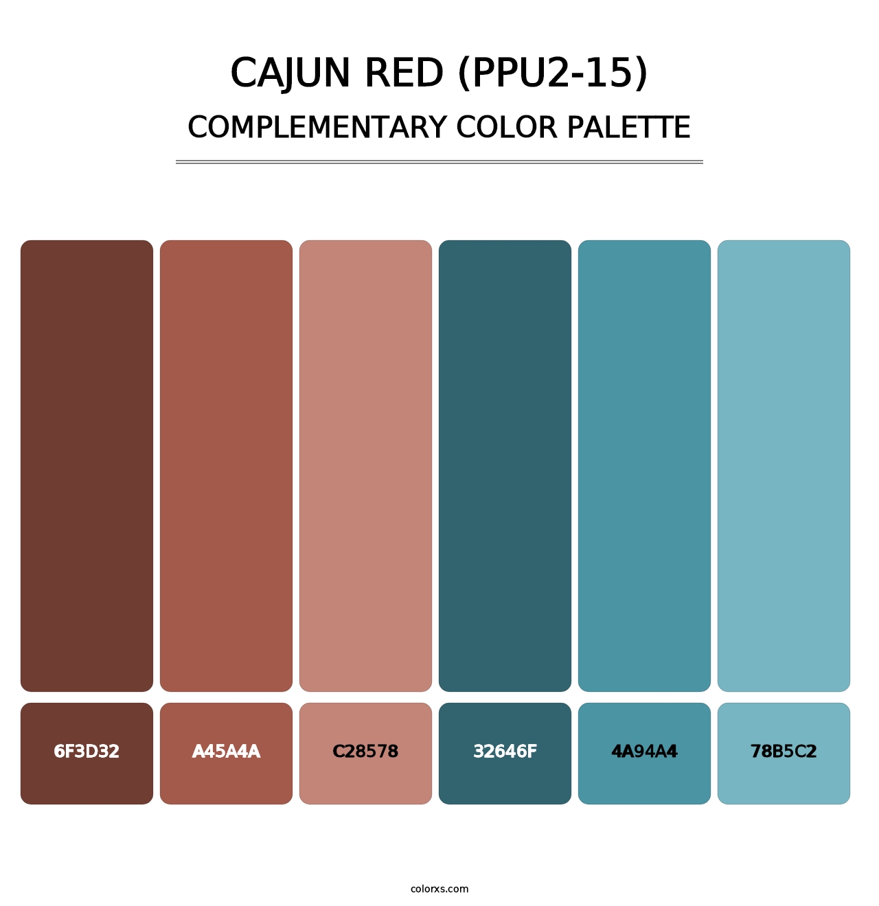 Cajun Red (PPU2-15) - Complementary Color Palette