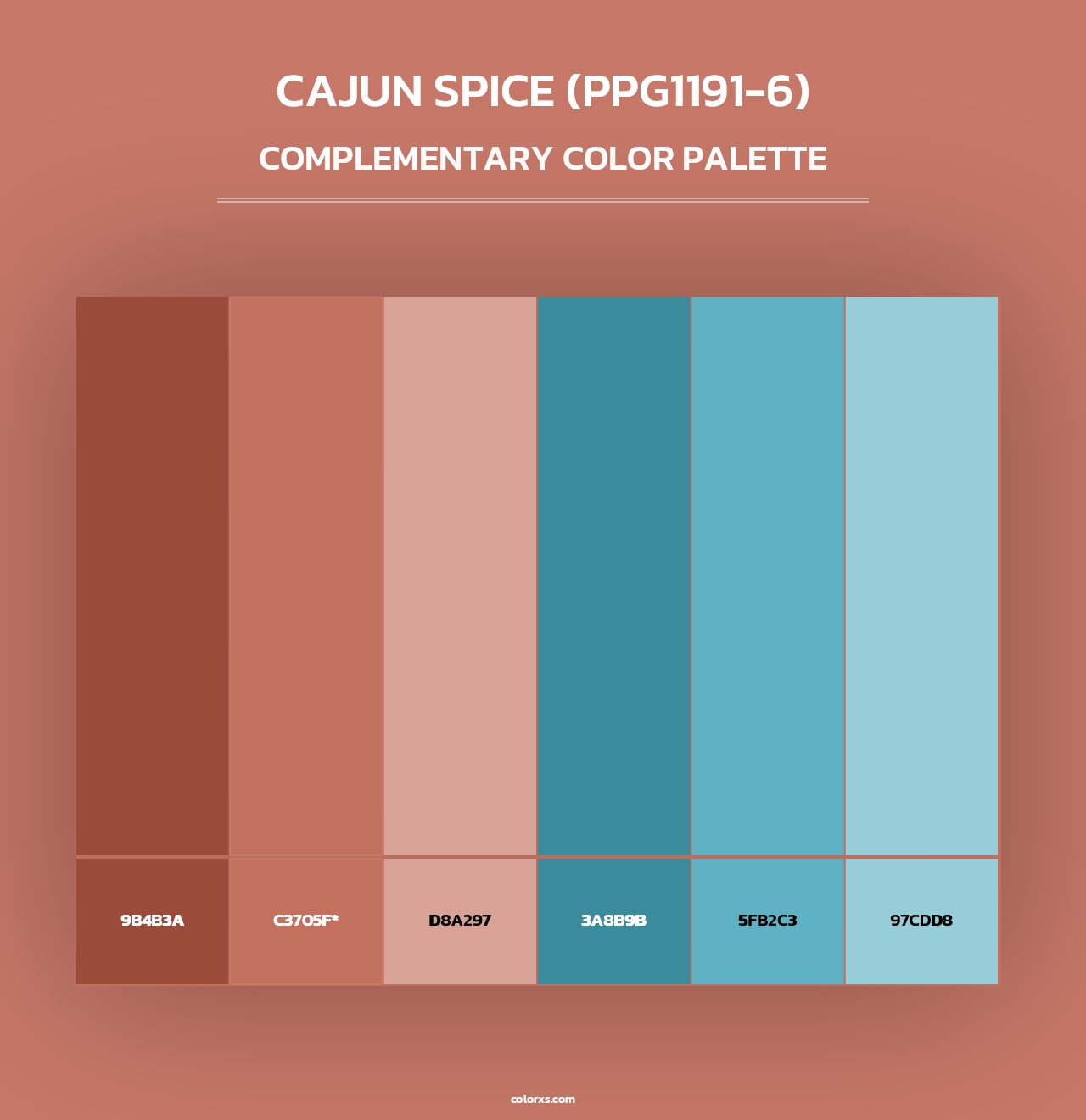Cajun Spice (PPG1191-6) - Complementary Color Palette