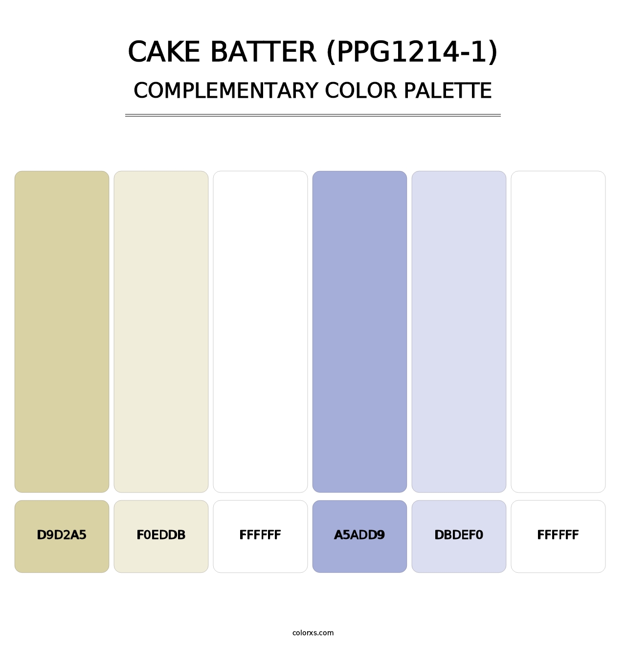 Cake Batter (PPG1214-1) - Complementary Color Palette