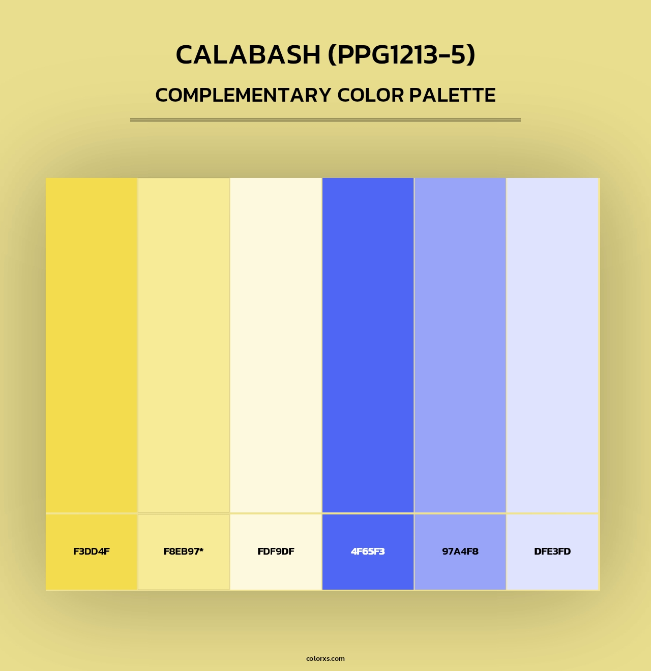 Calabash (PPG1213-5) - Complementary Color Palette