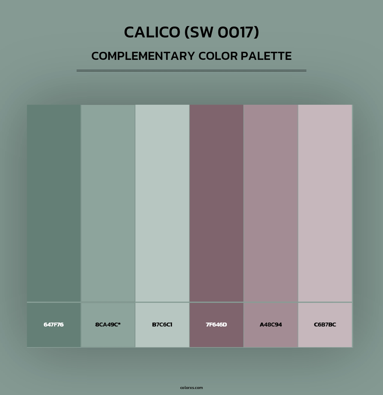 Calico (SW 0017) - Complementary Color Palette