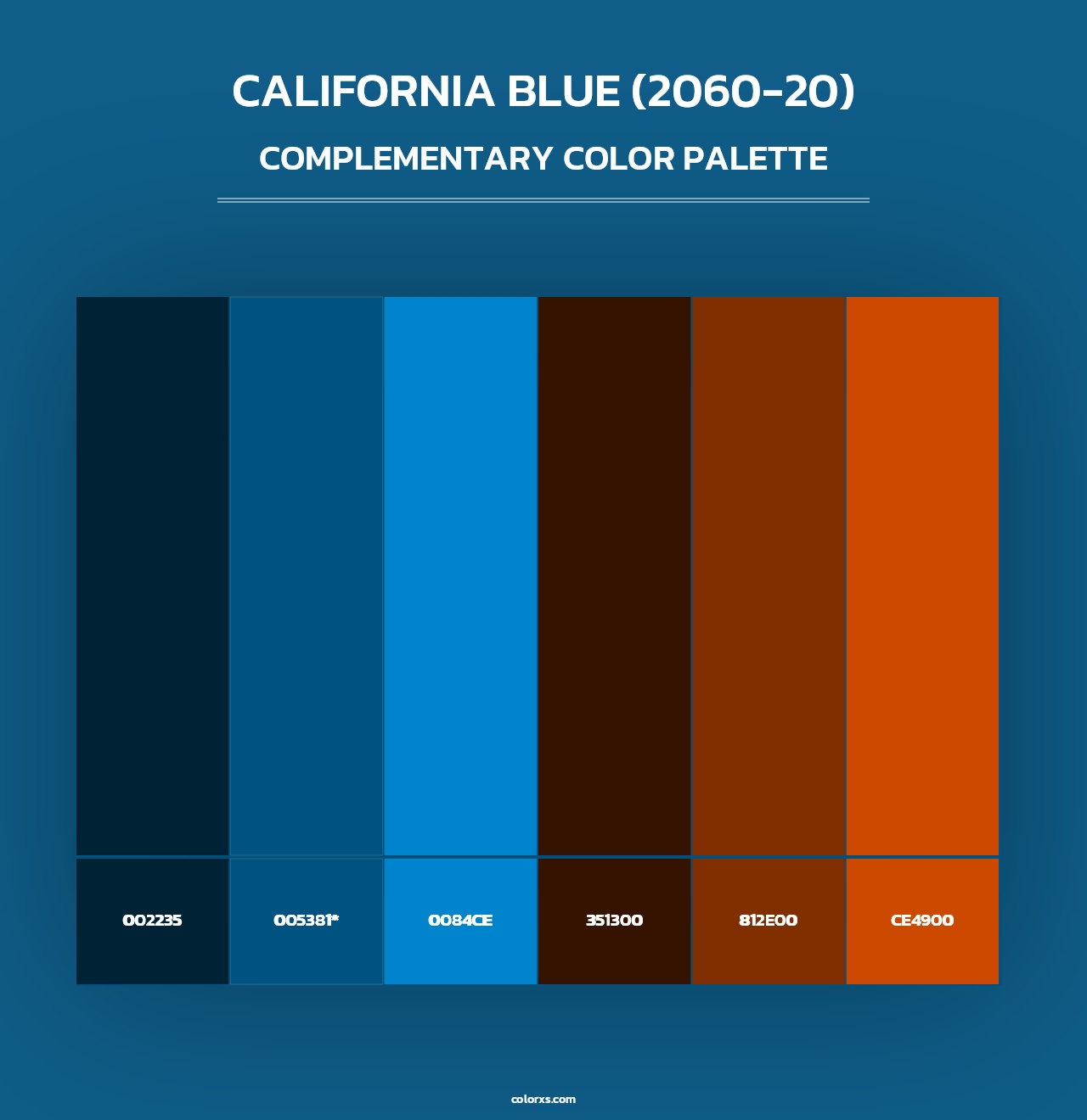 California Blue (2060-20) - Complementary Color Palette