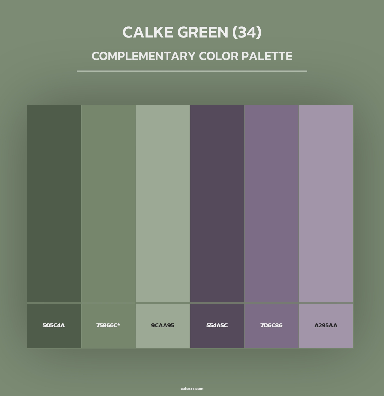 Calke Green (34) - Complementary Color Palette
