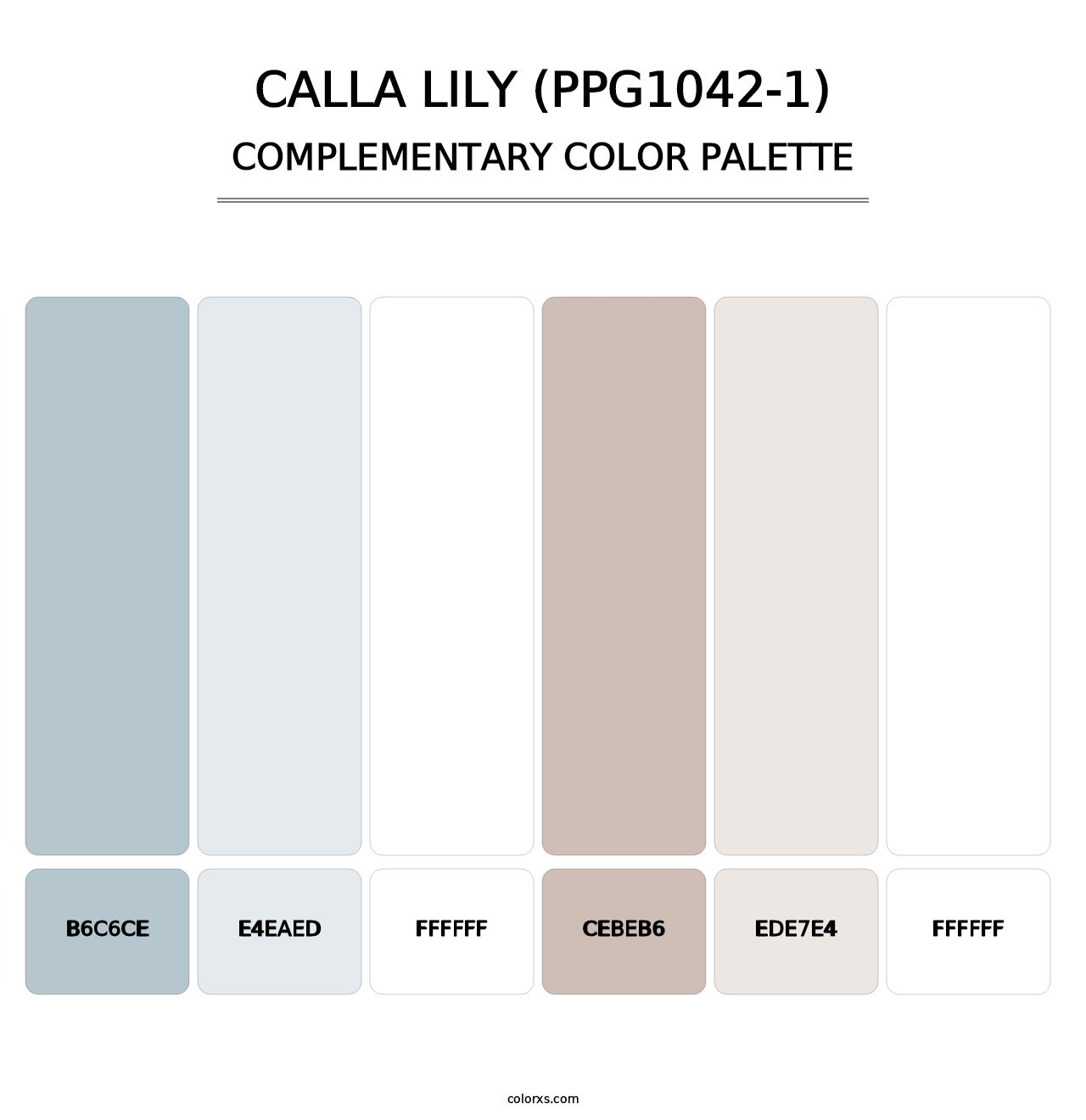 Calla Lily (PPG1042-1) - Complementary Color Palette