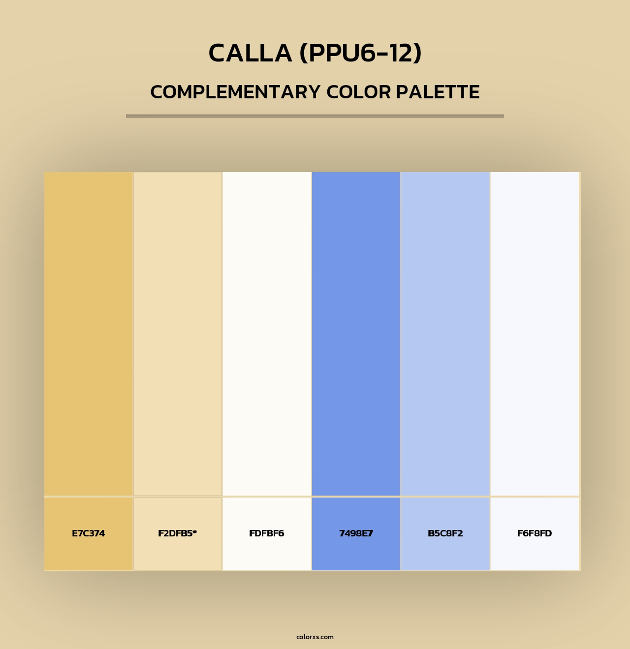Calla (PPU6-12) - Complementary Color Palette