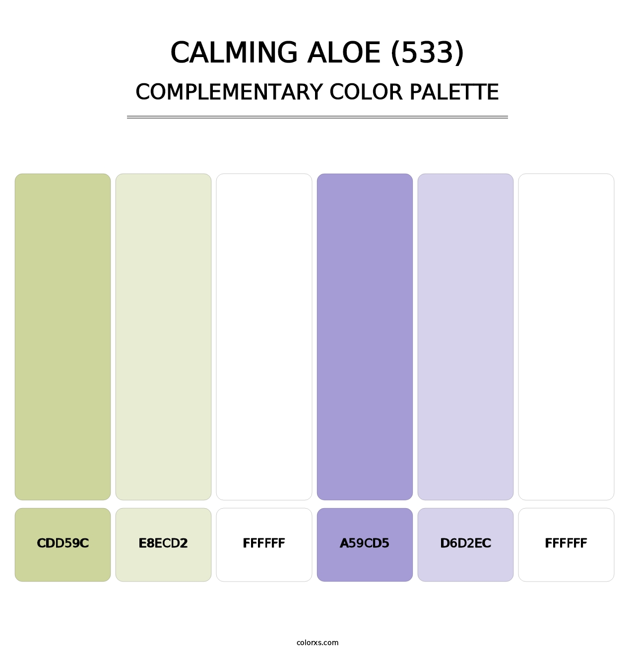 Calming Aloe (533) - Complementary Color Palette