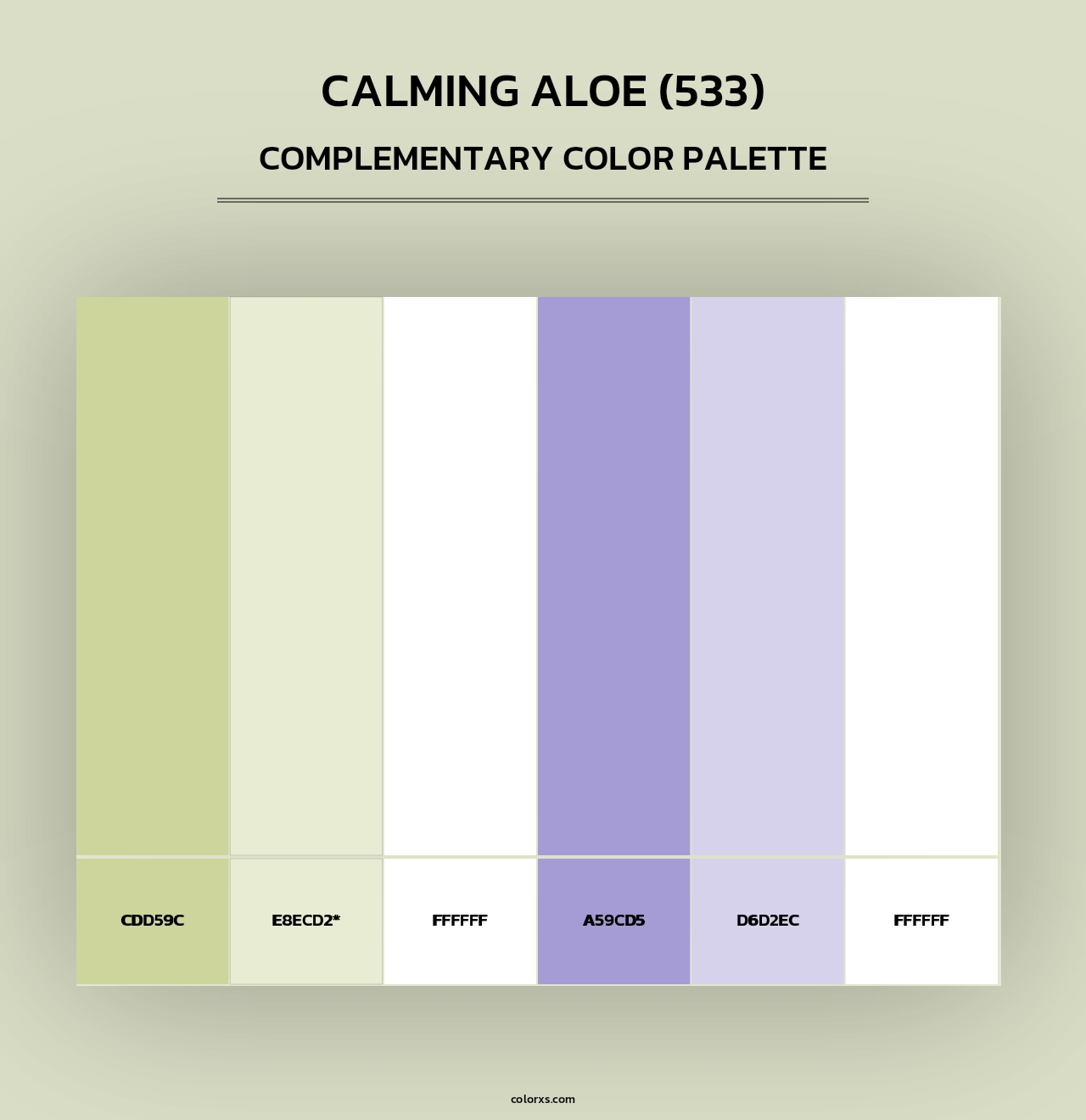 Calming Aloe (533) - Complementary Color Palette