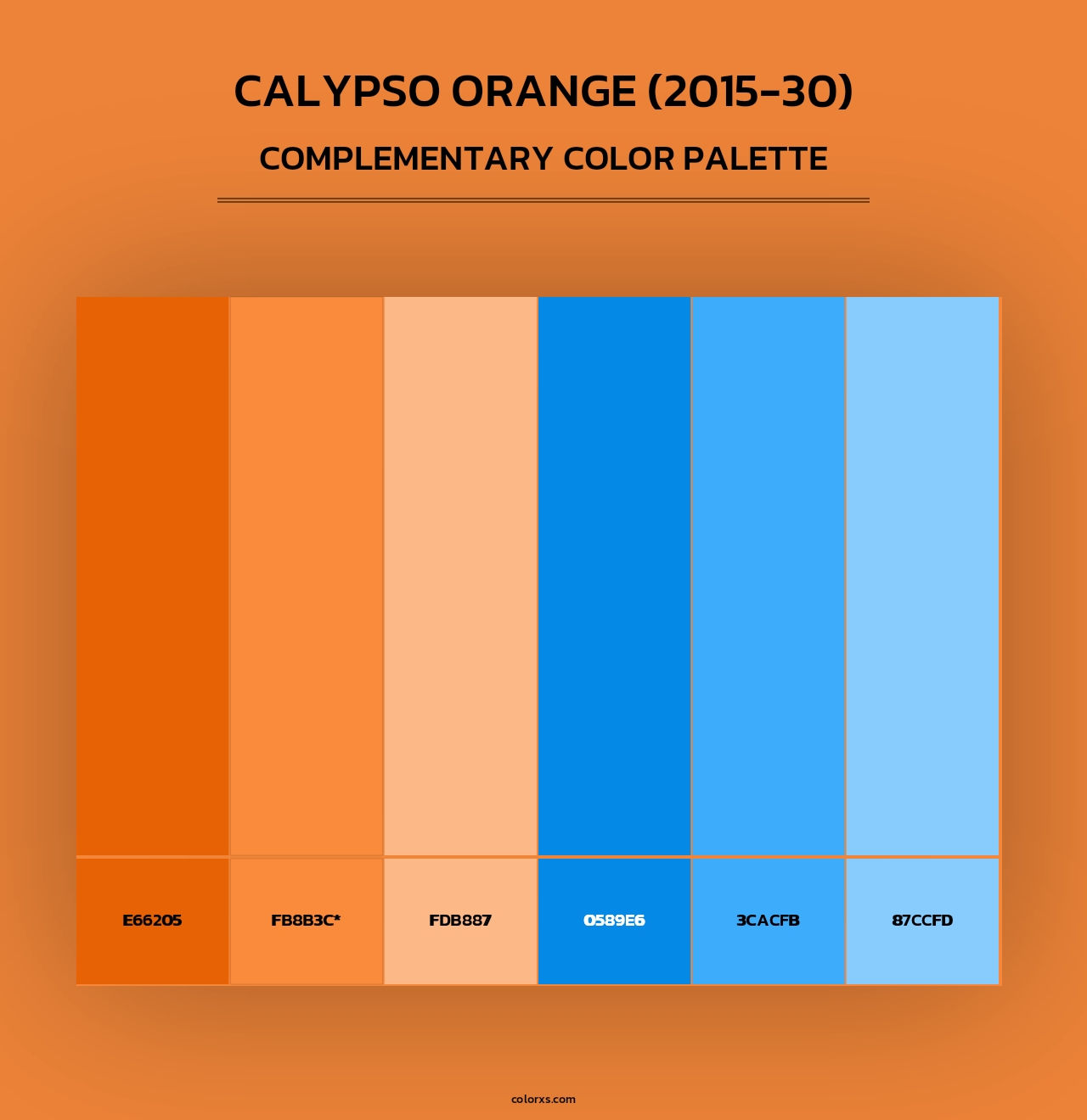 Calypso Orange (2015-30) - Complementary Color Palette