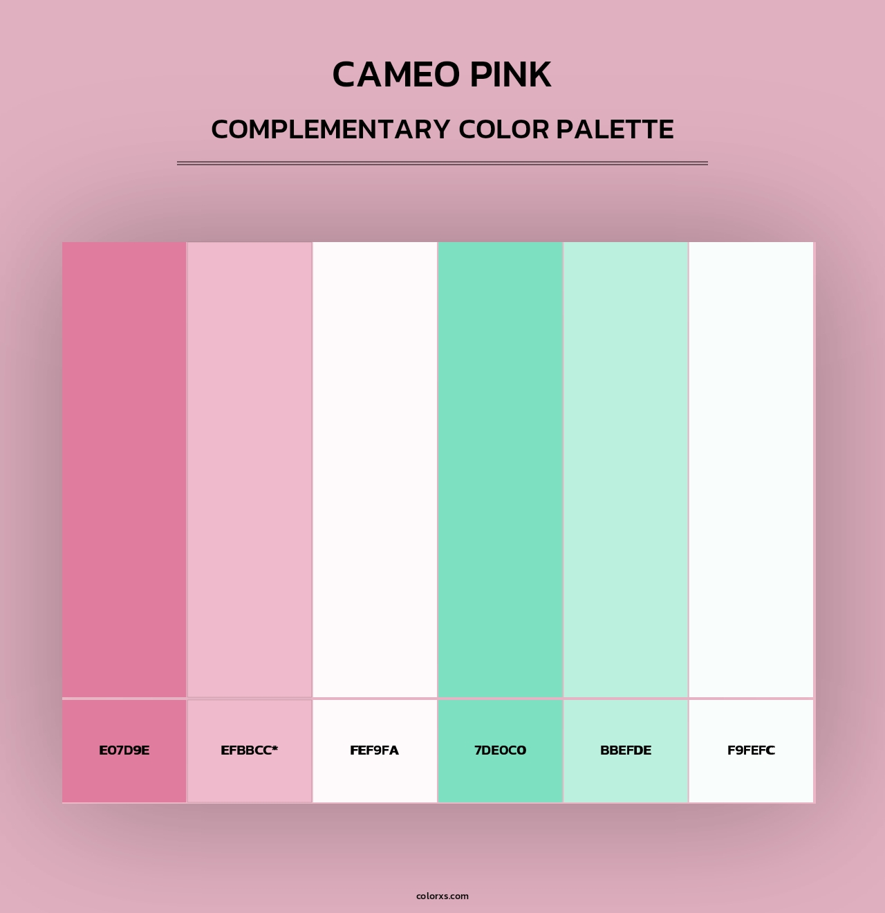 Cameo Pink - Complementary Color Palette