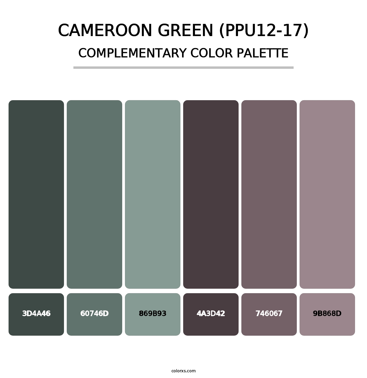 Cameroon Green (PPU12-17) - Complementary Color Palette