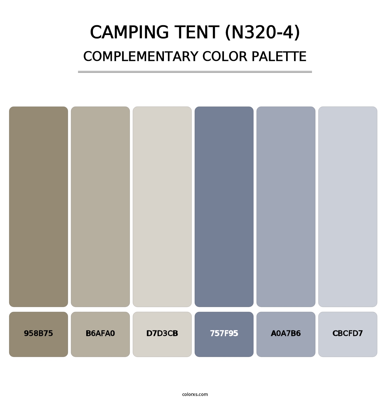Camping Tent (N320-4) - Complementary Color Palette
