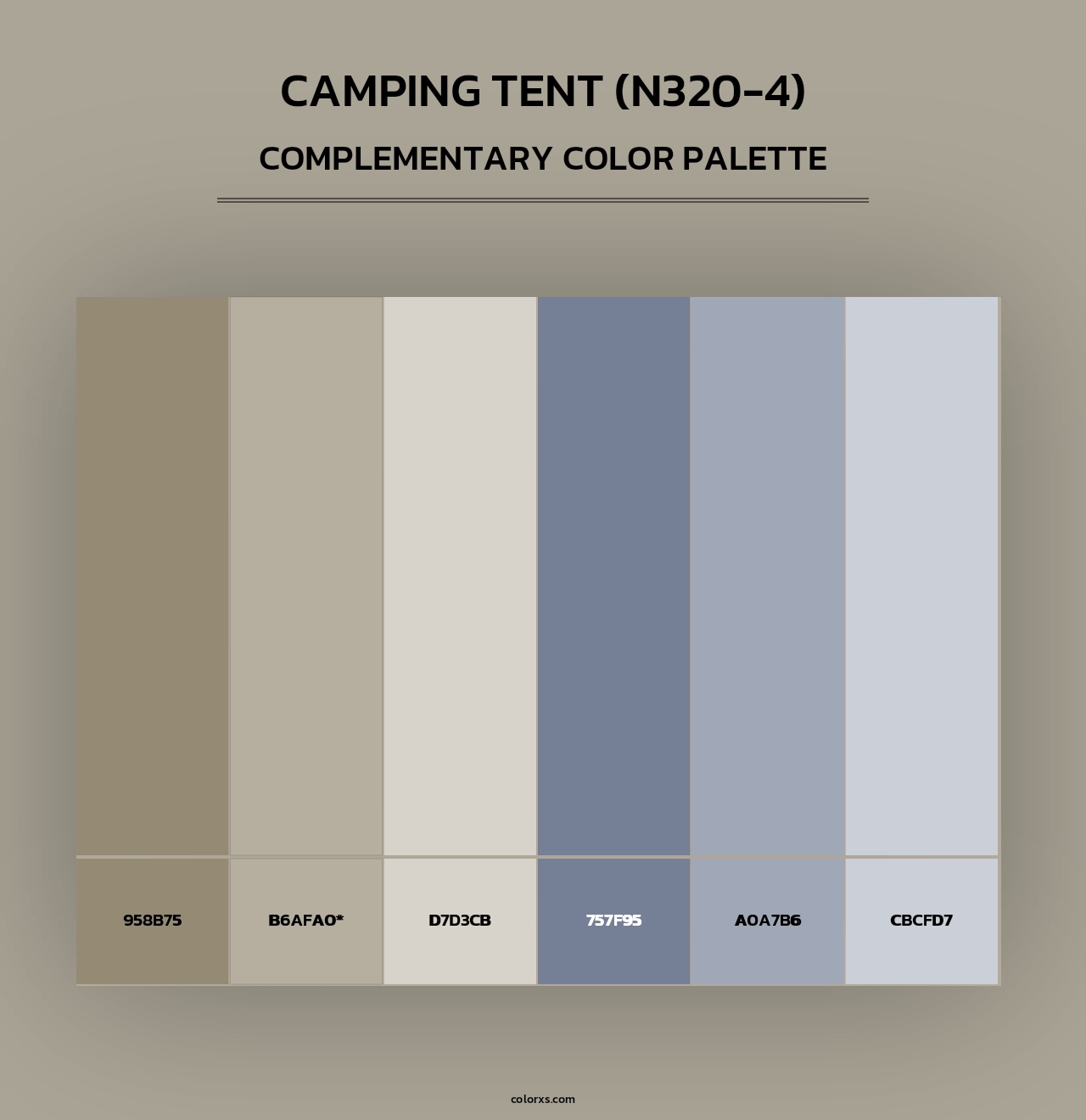 Camping Tent (N320-4) - Complementary Color Palette