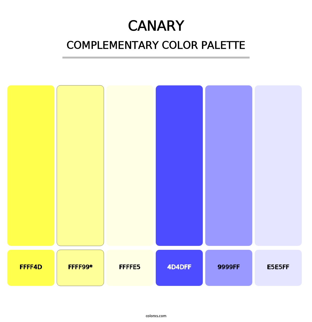 Canary - Complementary Color Palette
