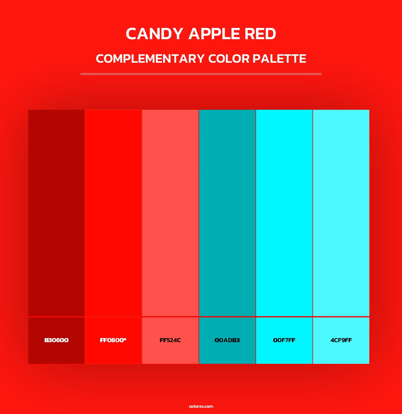 Candy Apple Red - Complementary Color Palette