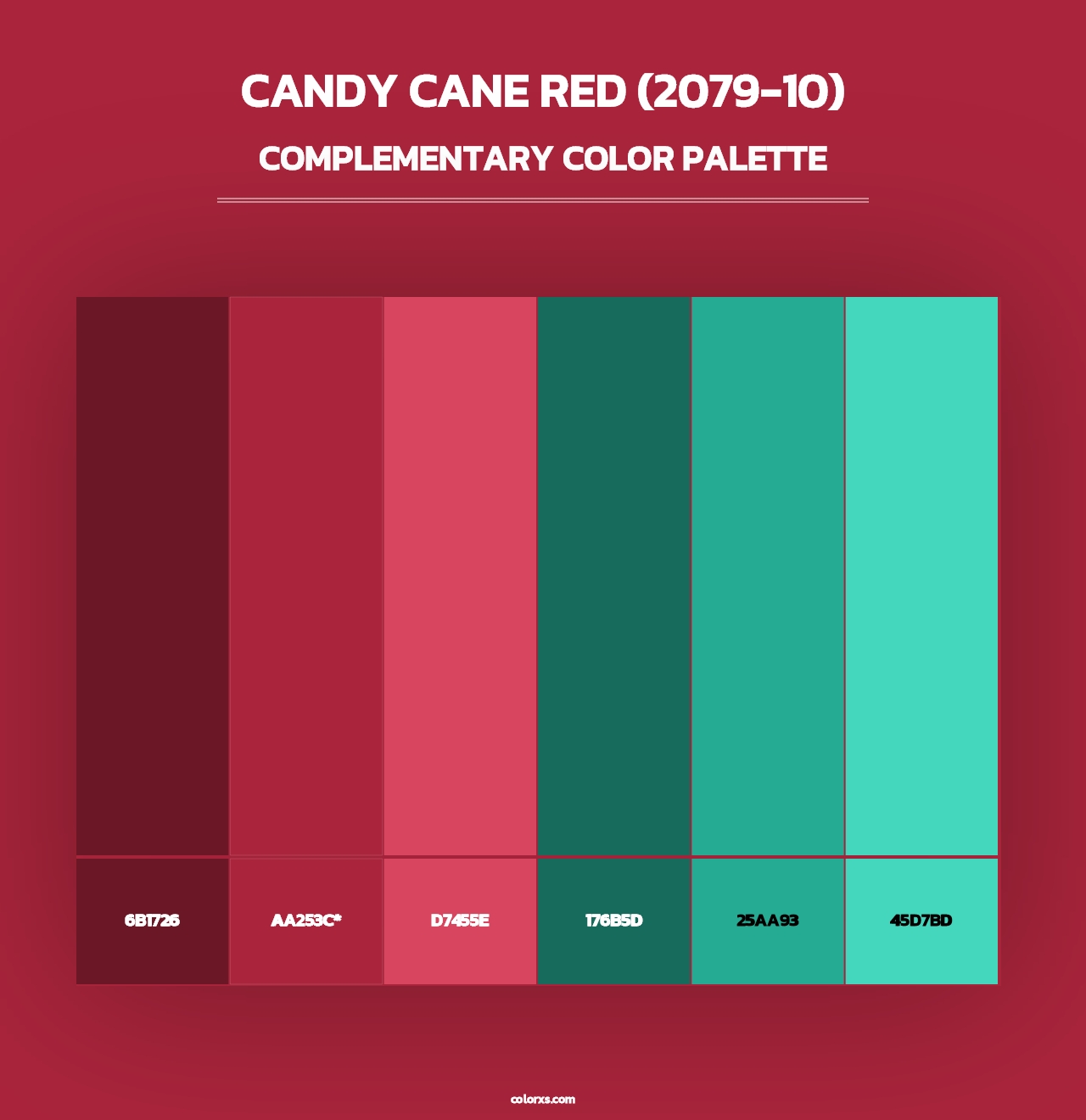 Candy Cane Red (2079-10) - Complementary Color Palette