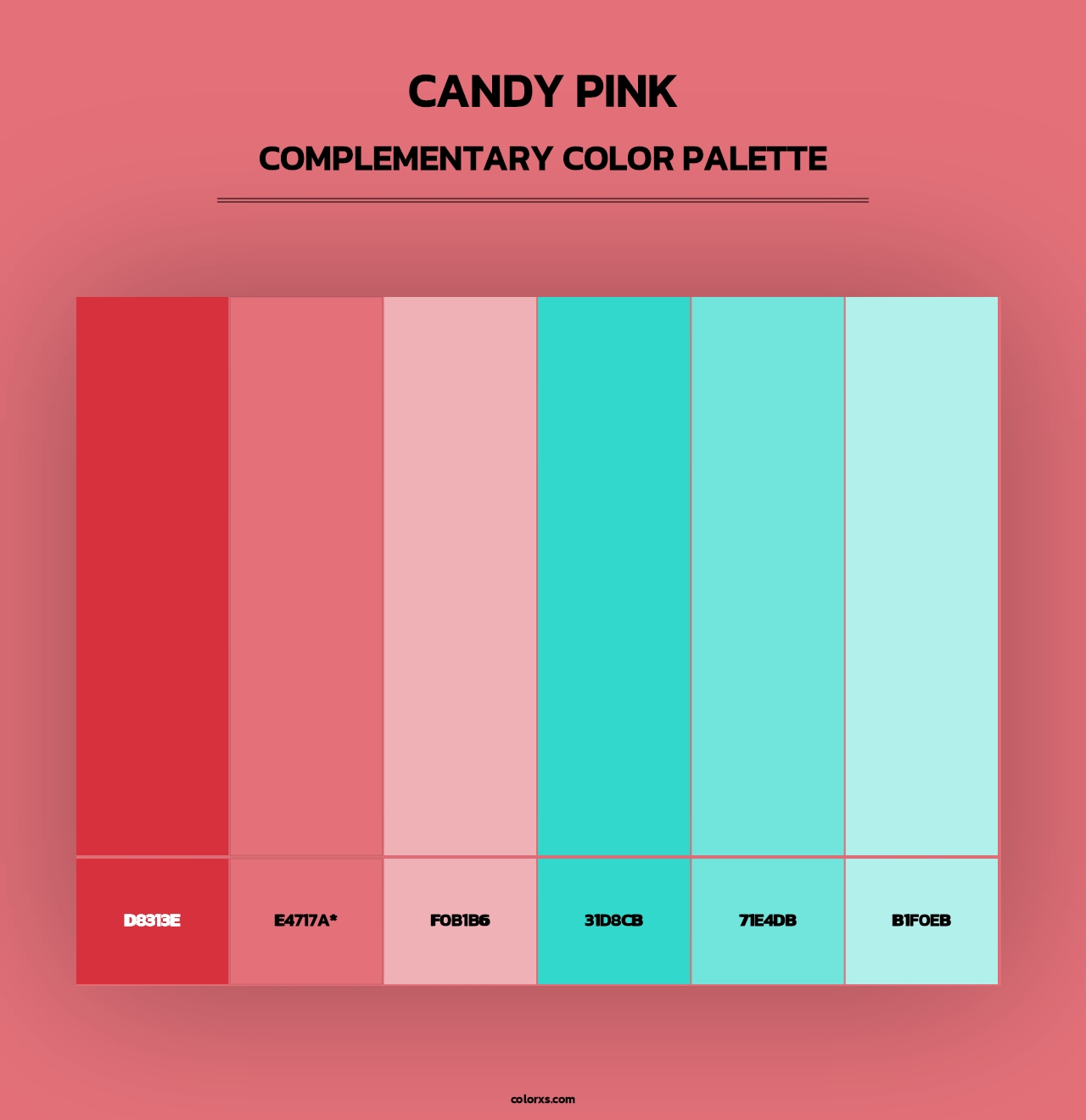 Candy pink - Complementary Color Palette