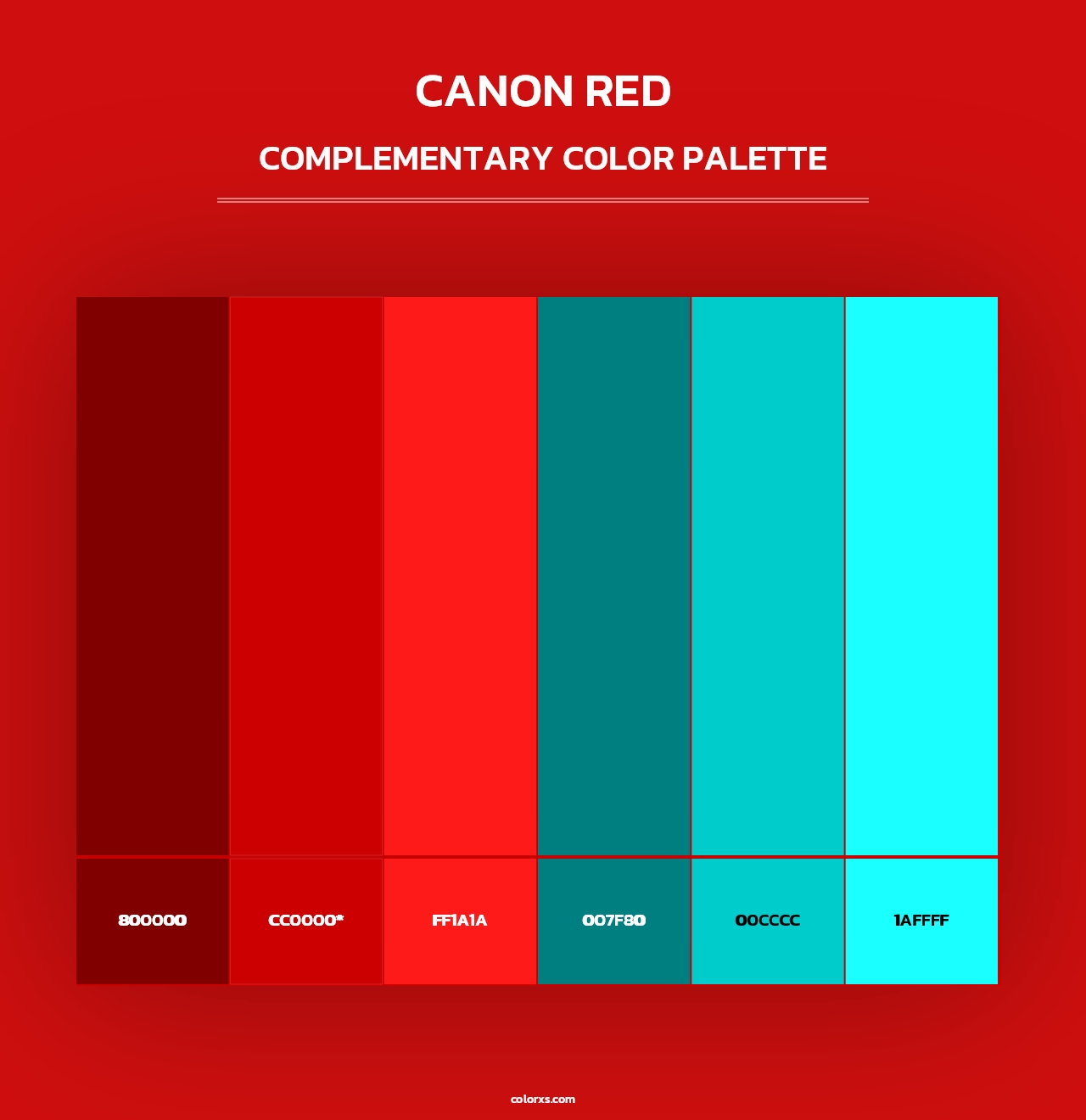 Canon Red - Complementary Color Palette