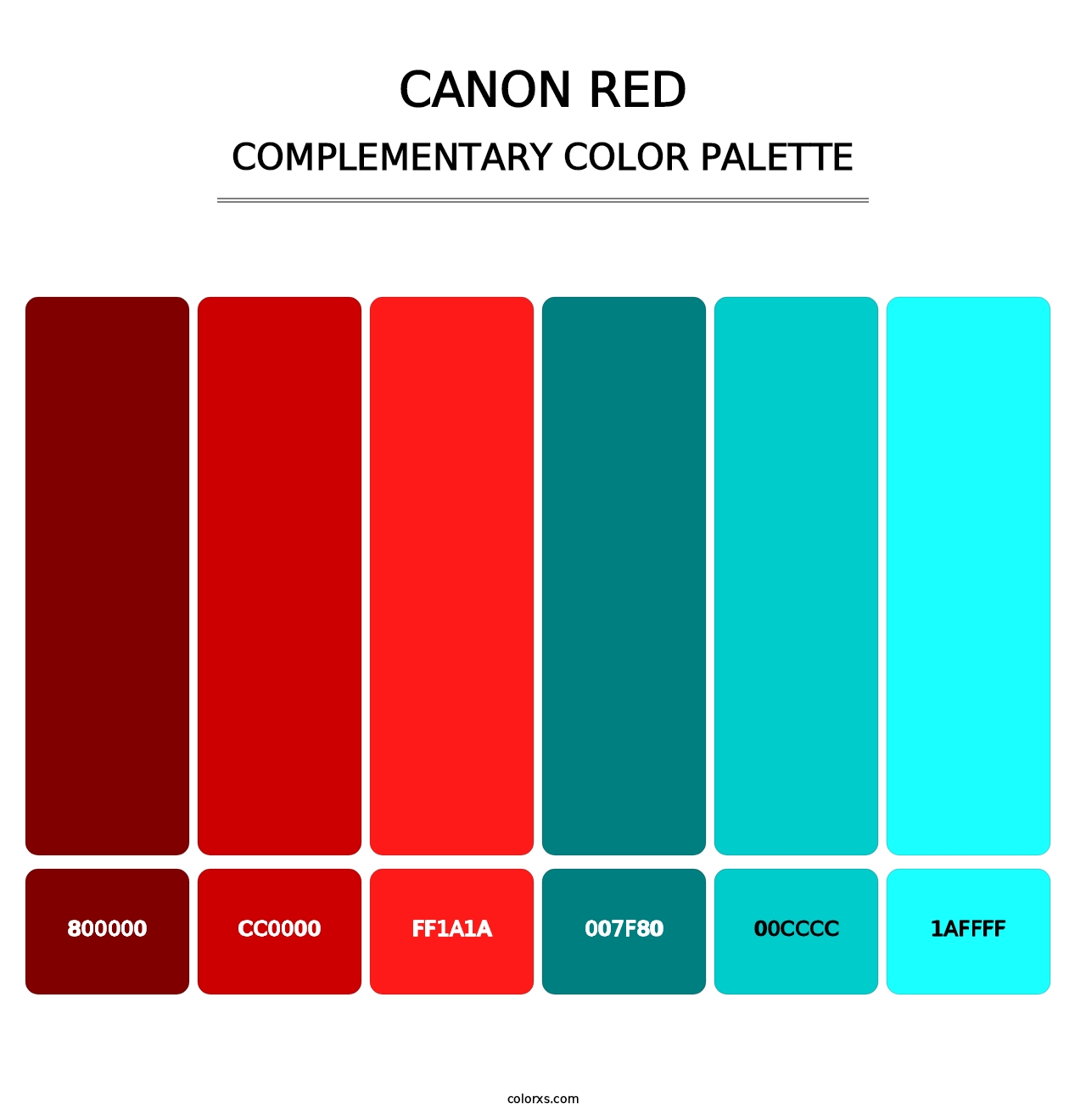 Canon Red - Complementary Color Palette
