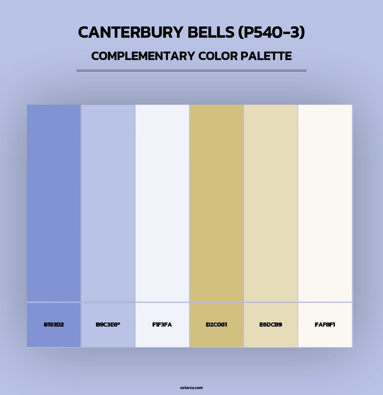 Canterbury Bells (P540-3) - Complementary Color Palette