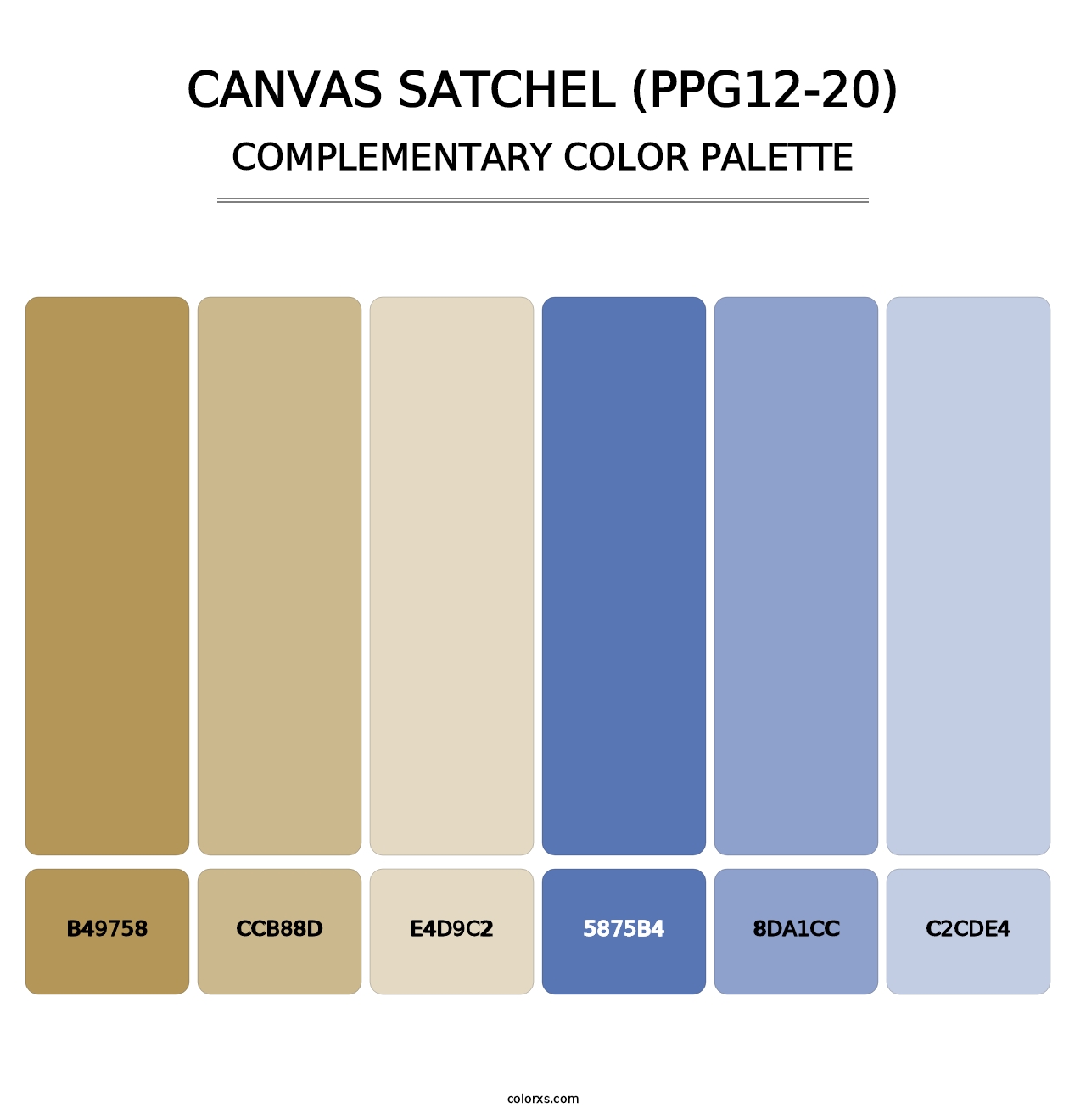 Canvas Satchel (PPG12-20) - Complementary Color Palette
