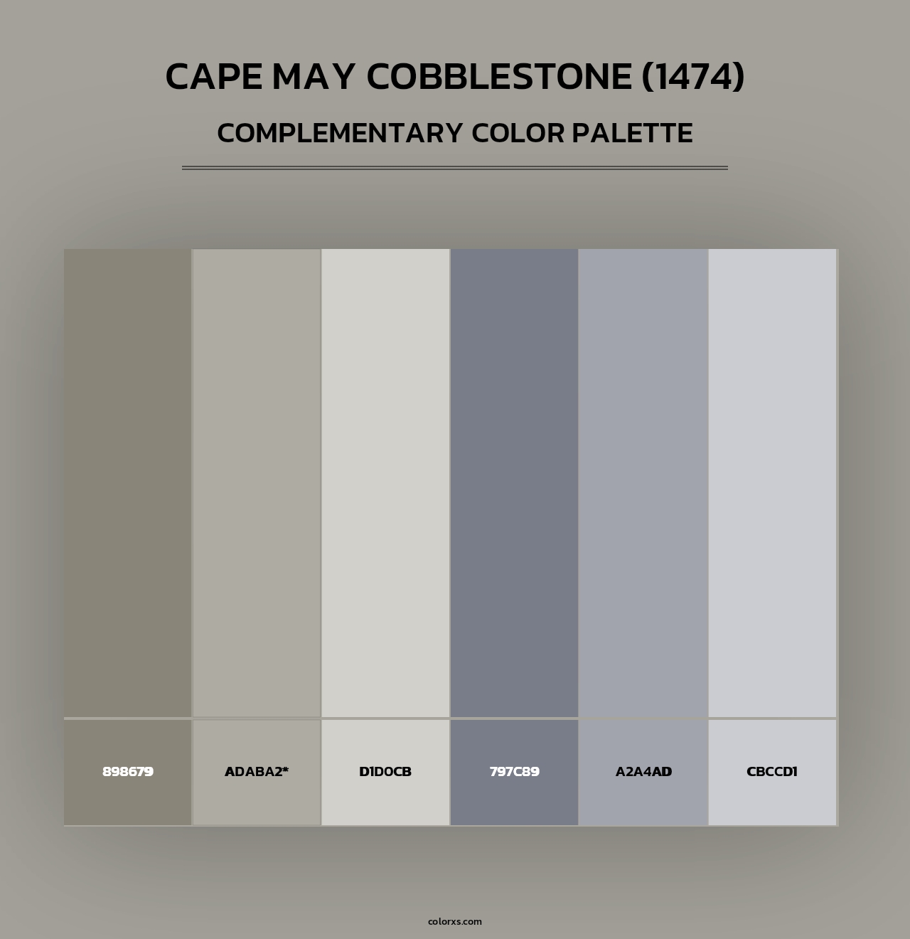 Cape May Cobblestone (1474) - Complementary Color Palette