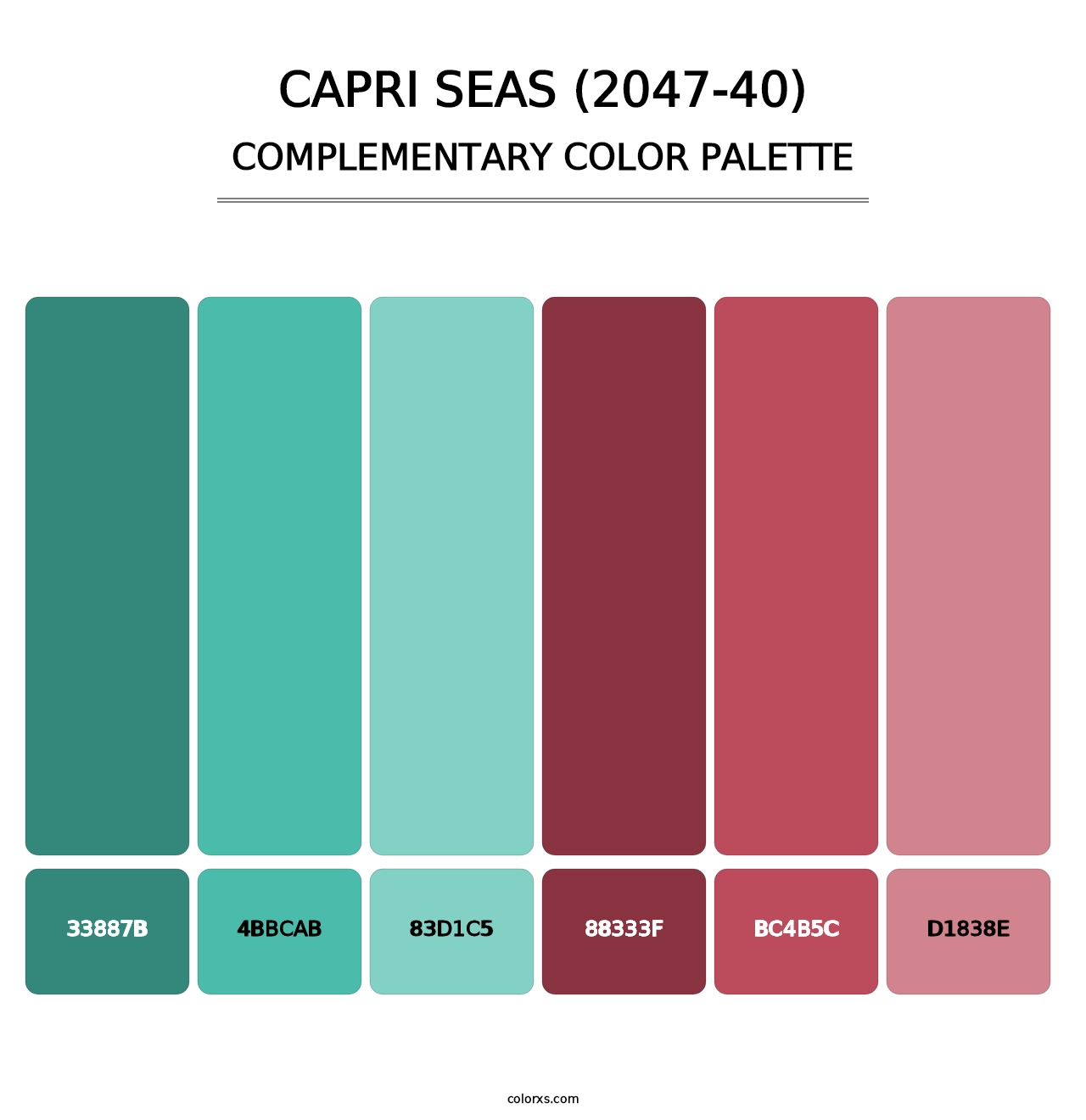 Capri Seas (2047-40) - Complementary Color Palette