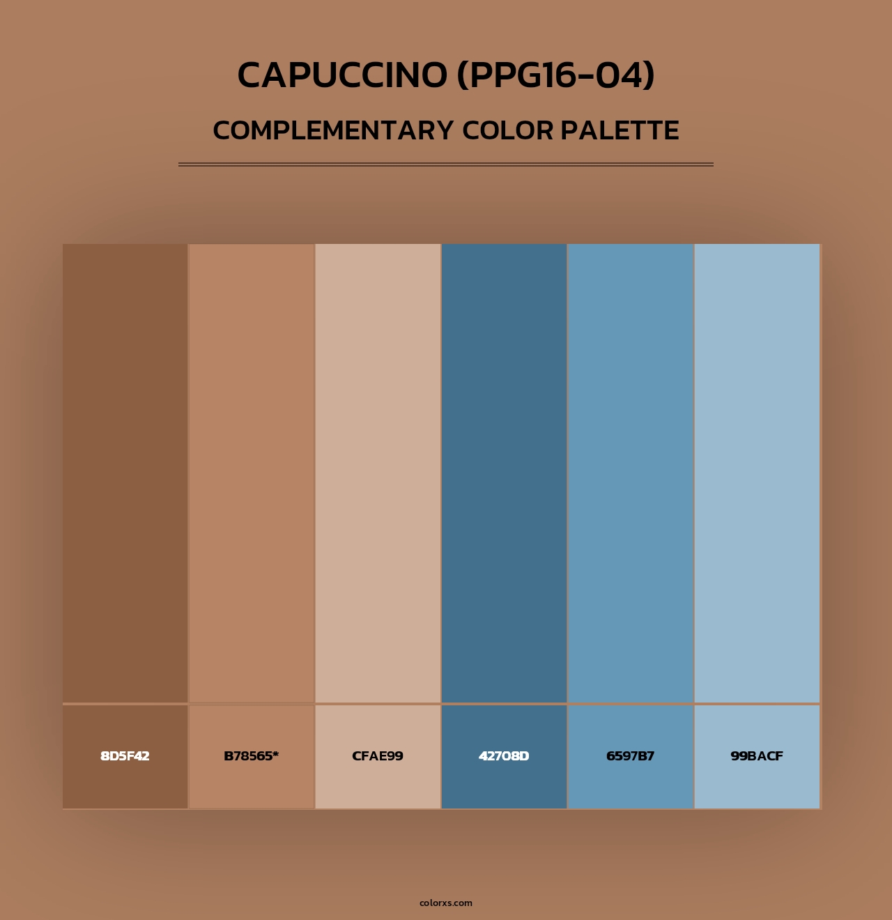 Capuccino (PPG16-04) - Complementary Color Palette