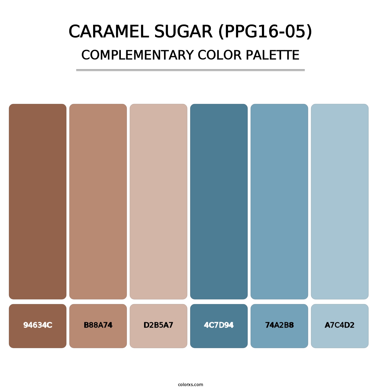 Caramel Sugar (PPG16-05) - Complementary Color Palette
