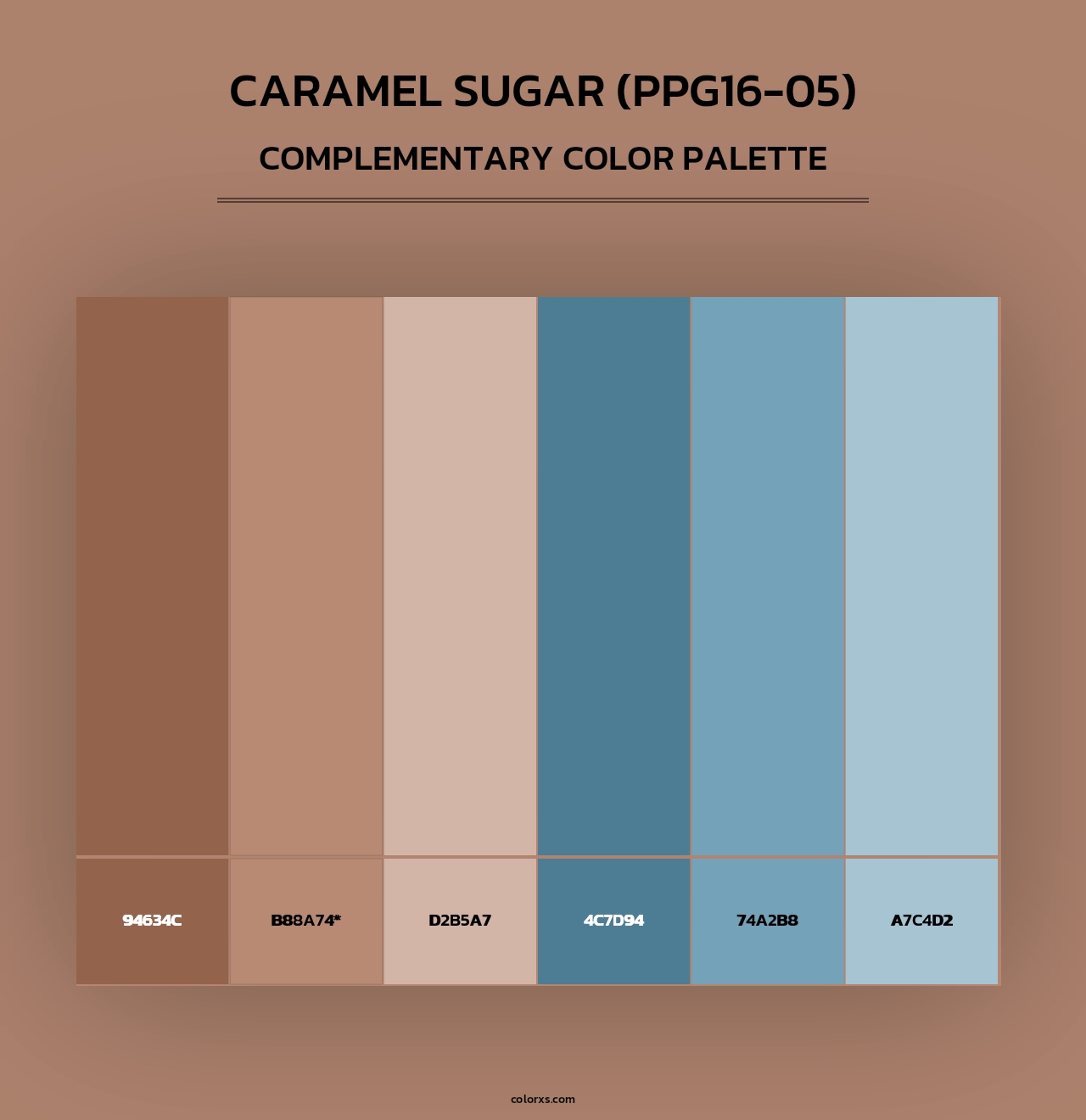 Caramel Sugar (PPG16-05) - Complementary Color Palette