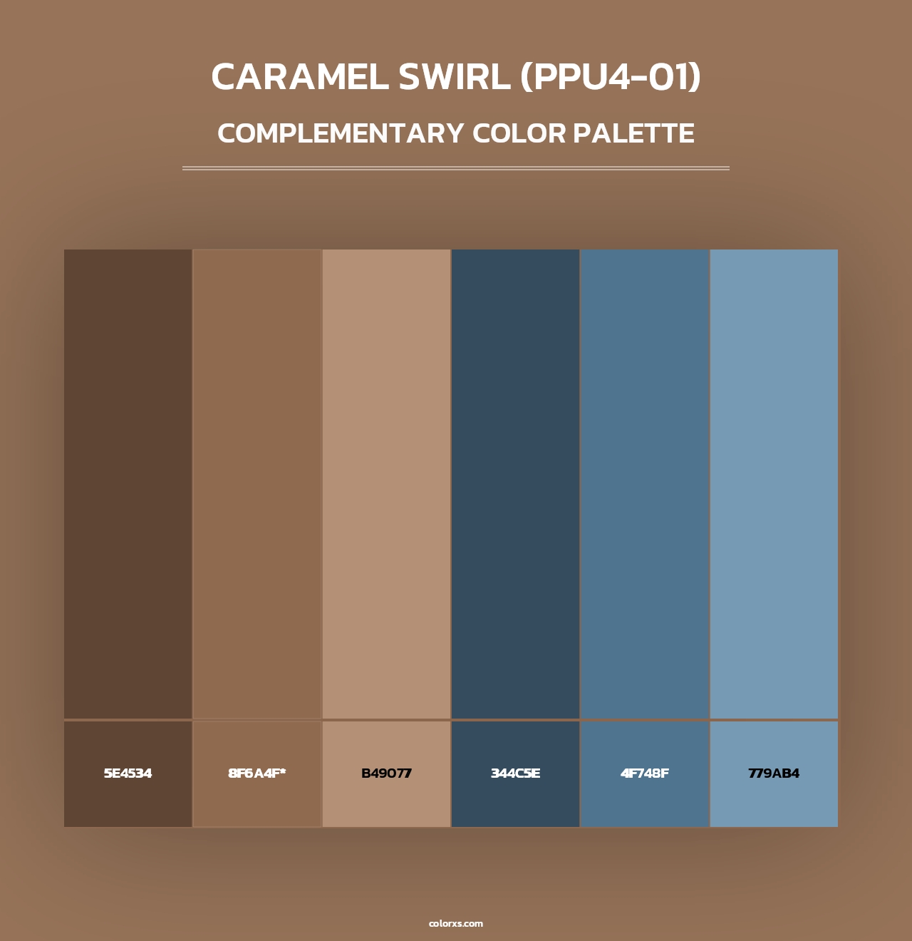 Caramel Swirl (PPU4-01) - Complementary Color Palette