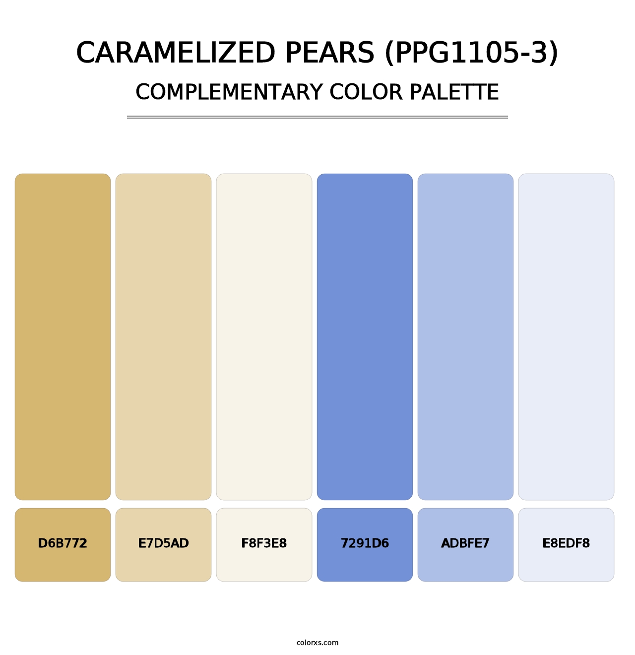 Caramelized Pears (PPG1105-3) - Complementary Color Palette