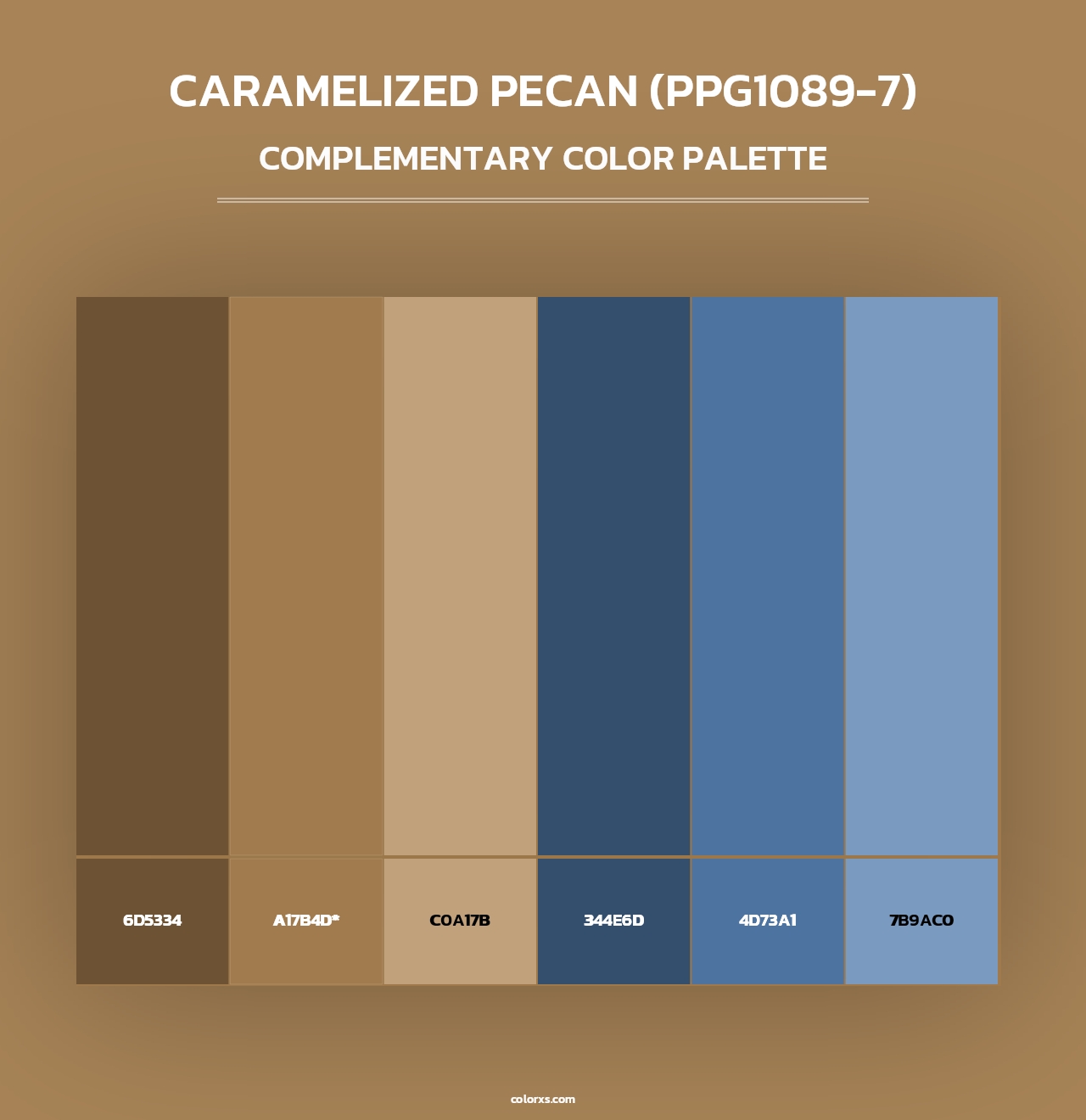 Caramelized Pecan (PPG1089-7) - Complementary Color Palette