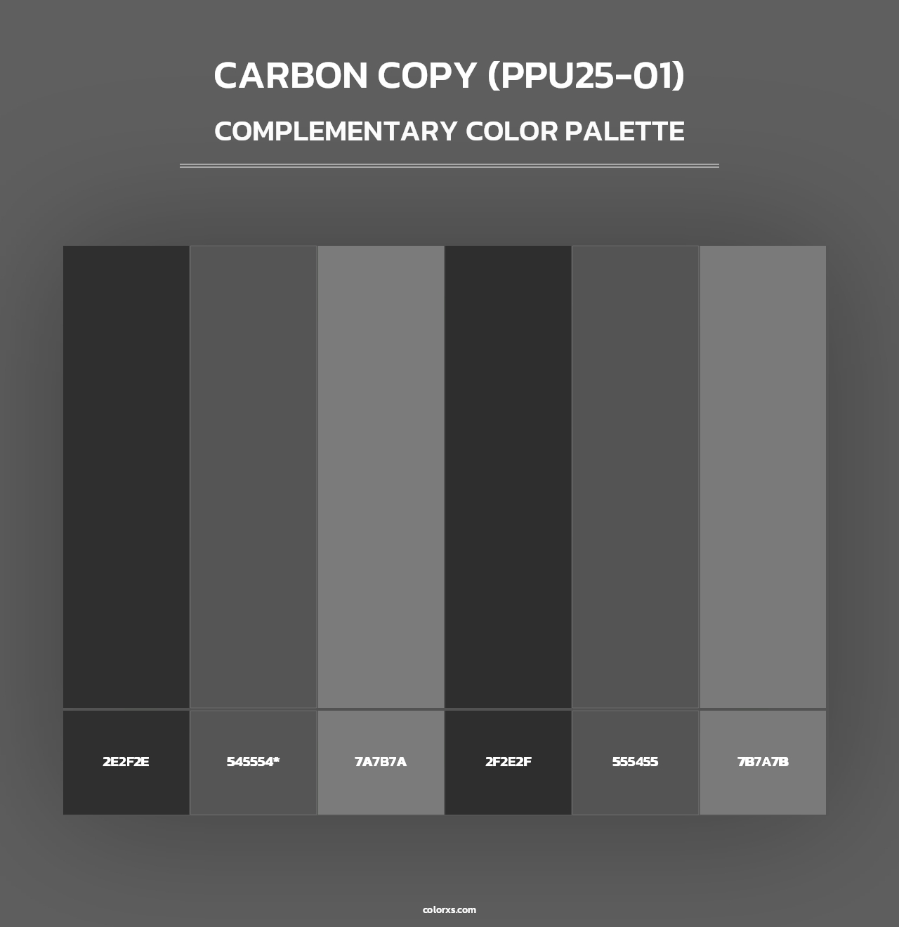 Carbon Copy (PPU25-01) - Complementary Color Palette