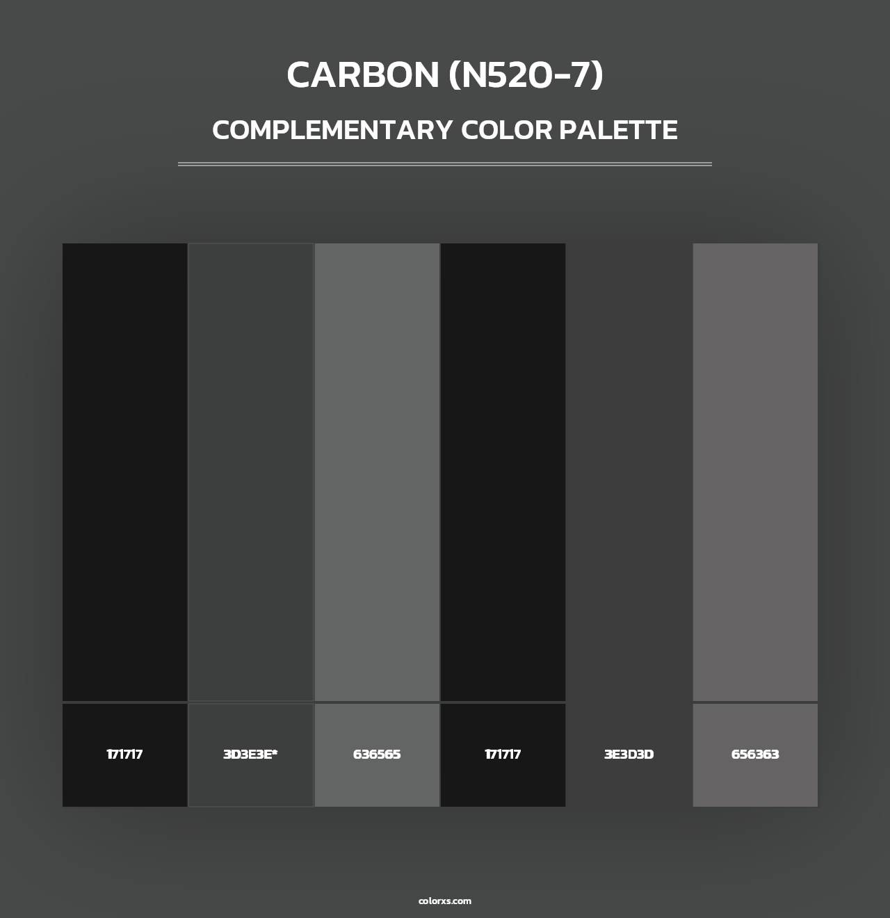 Carbon (N520-7) - Complementary Color Palette