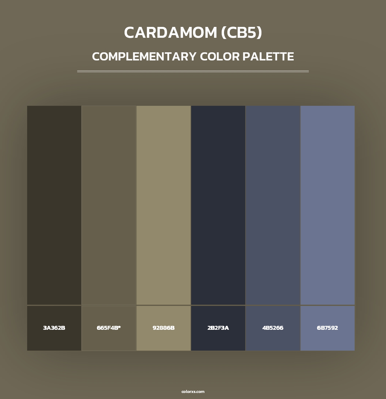Cardamom (CB5) - Complementary Color Palette