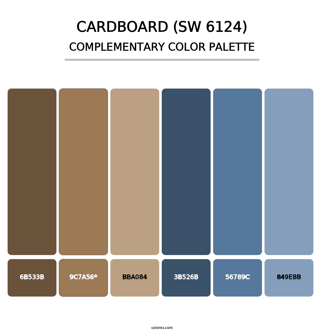 Cardboard (SW 6124) - Complementary Color Palette